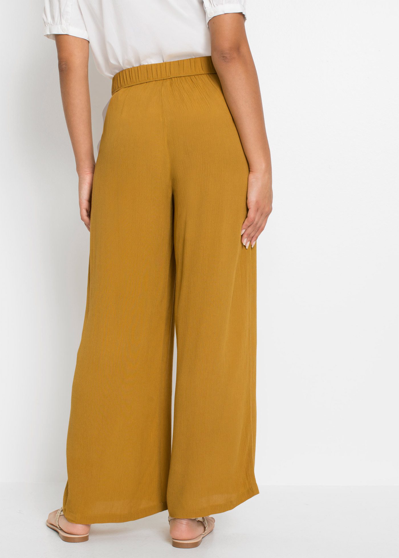 bonprix Marlene-Hose aus Viskose, lockere Passform, mit Bindeband, lässiger günstig online kaufen