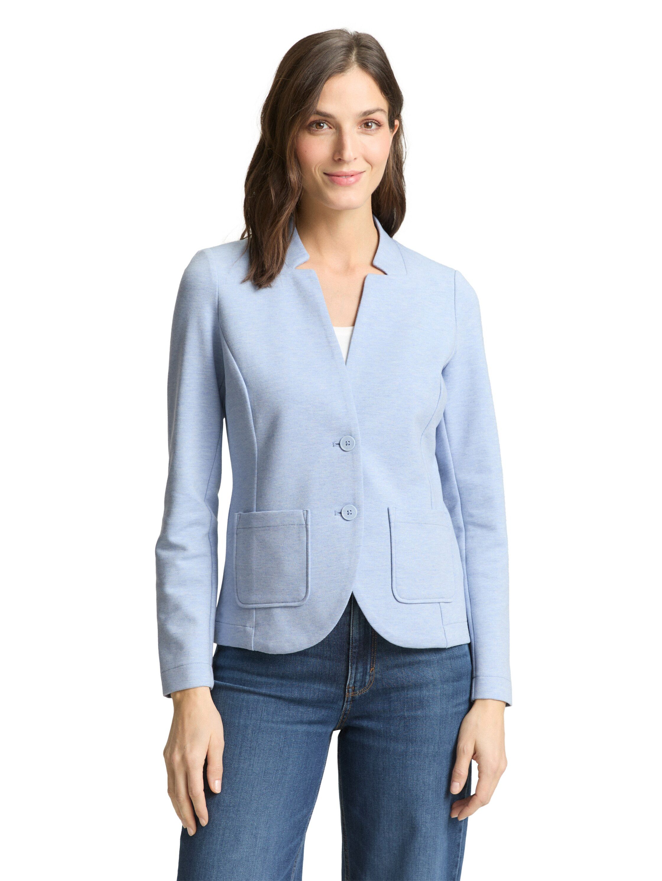 TOM TAILOR Sweatblazer Fied mit aufgesetzten Taschen und Struktur günstig online kaufen