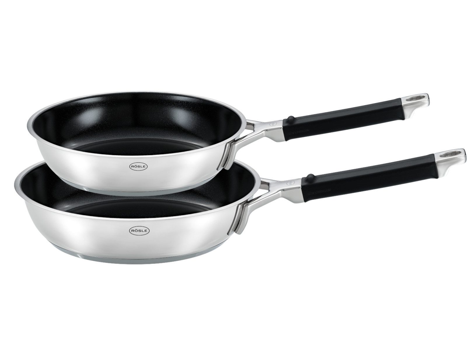 RÖSLE Bratpfanne Silence® Pro Bratpfannen-Set Keramik ProCeraPlus 2tlg. 24&28 cm