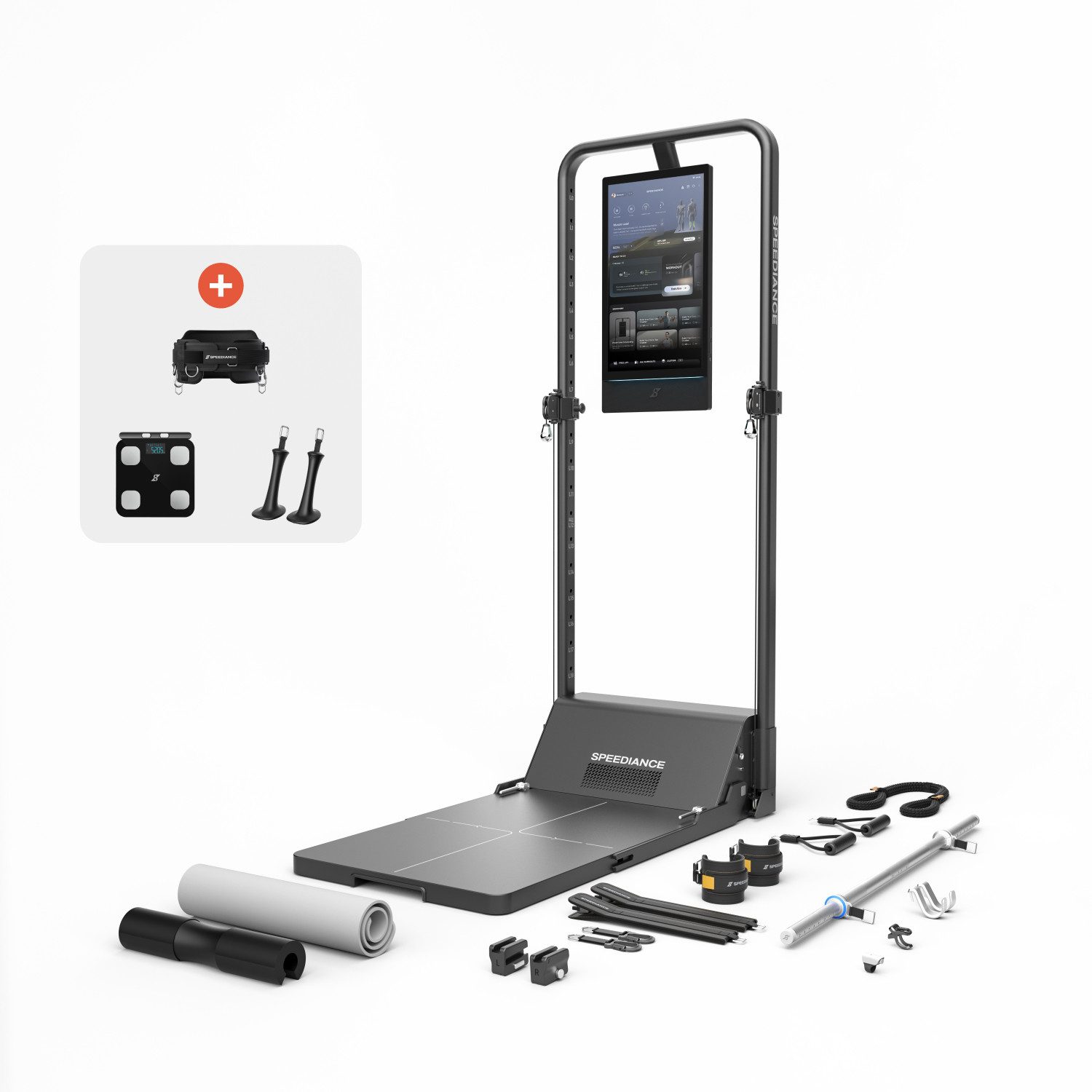 SPEEDIANCE Kraftstation Gym Monster 3, All-in-One-Smart-Home-Gym für Ganzkörpertraining, Multifunktionale Smith-Maschine, Ganzkörper-Krafttrainingsgerät(Basis)