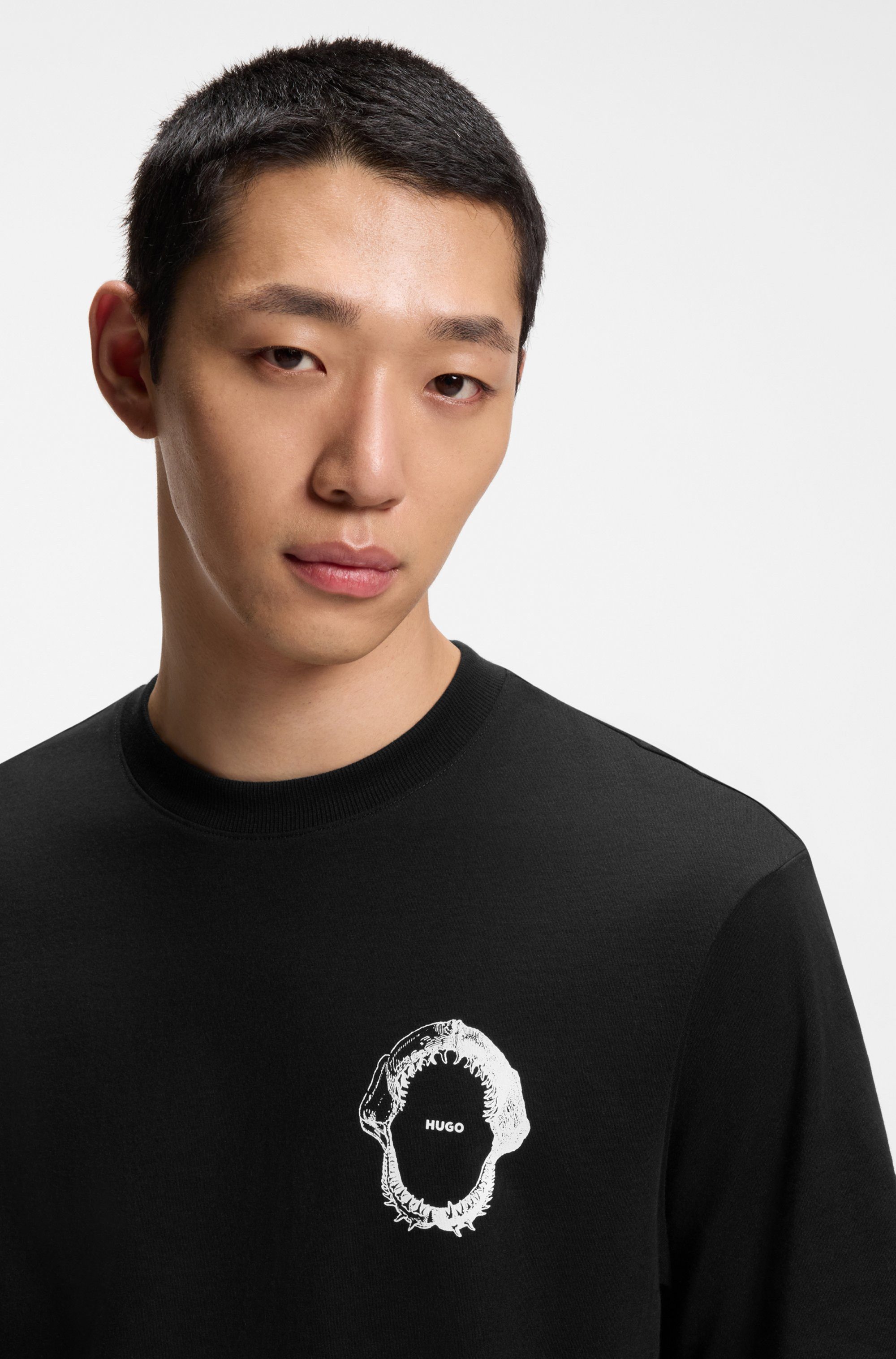 HUGO Blue T-Shirt Regular Fit, Rückdruck, Rundhalsausschnitt günstig online kaufen