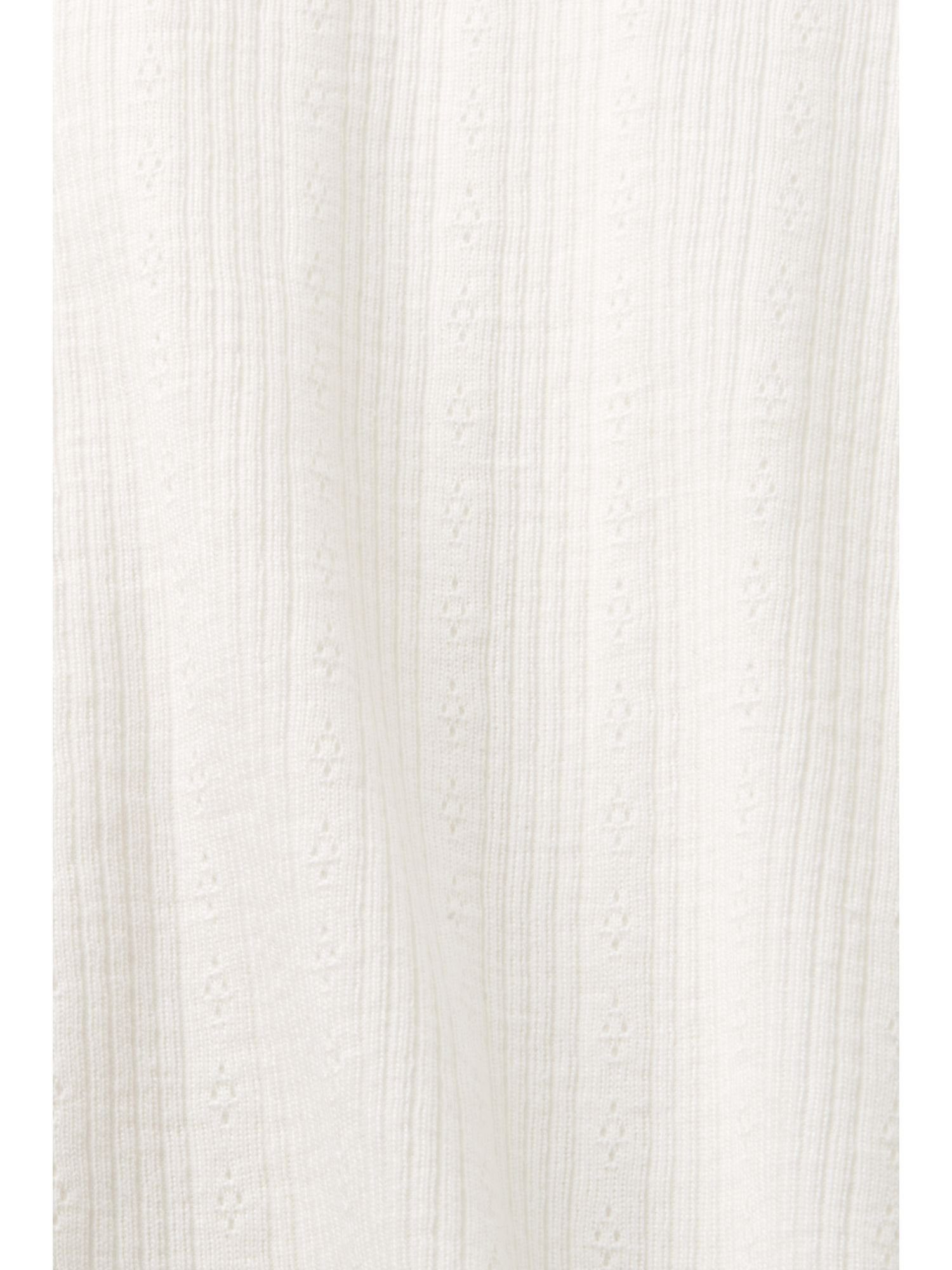 Longsleeve WHITE Pointelle-Design 3/4-Arm-Shirt Esprit im OFF