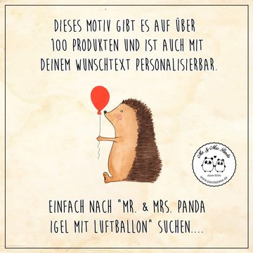 Mr. & Mrs. Panda Windlicht Igel Luftballon - Weiß - Geschenk, Tiermotive, lustige Sprüche, Kerze (1 St), Handgefertigte Gravur
