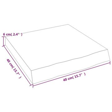 furnicato Wandregal Dunkelbraun 40x40x(2-6) cm Massivholz Eiche Behandelt