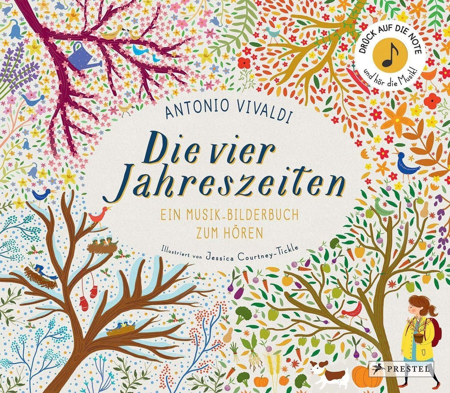 Antonio Vivaldi. Die vier Jahreszeiten / Jessica Courtney-Tickle, Katie Cotton, Ein Musik-Bilderbuch zum Hören mit 10 Soundmodulen. Für Kinder ab 4 Jahren