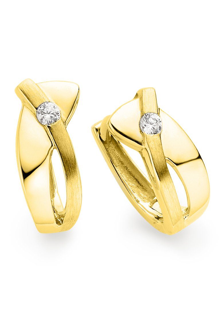 BRUNO BANANI Paar Creolen Schmuck Geschenk Silber 925 Ohrschmuck Ohrringe Silber Gold mit Zirkonia (synth) mehr