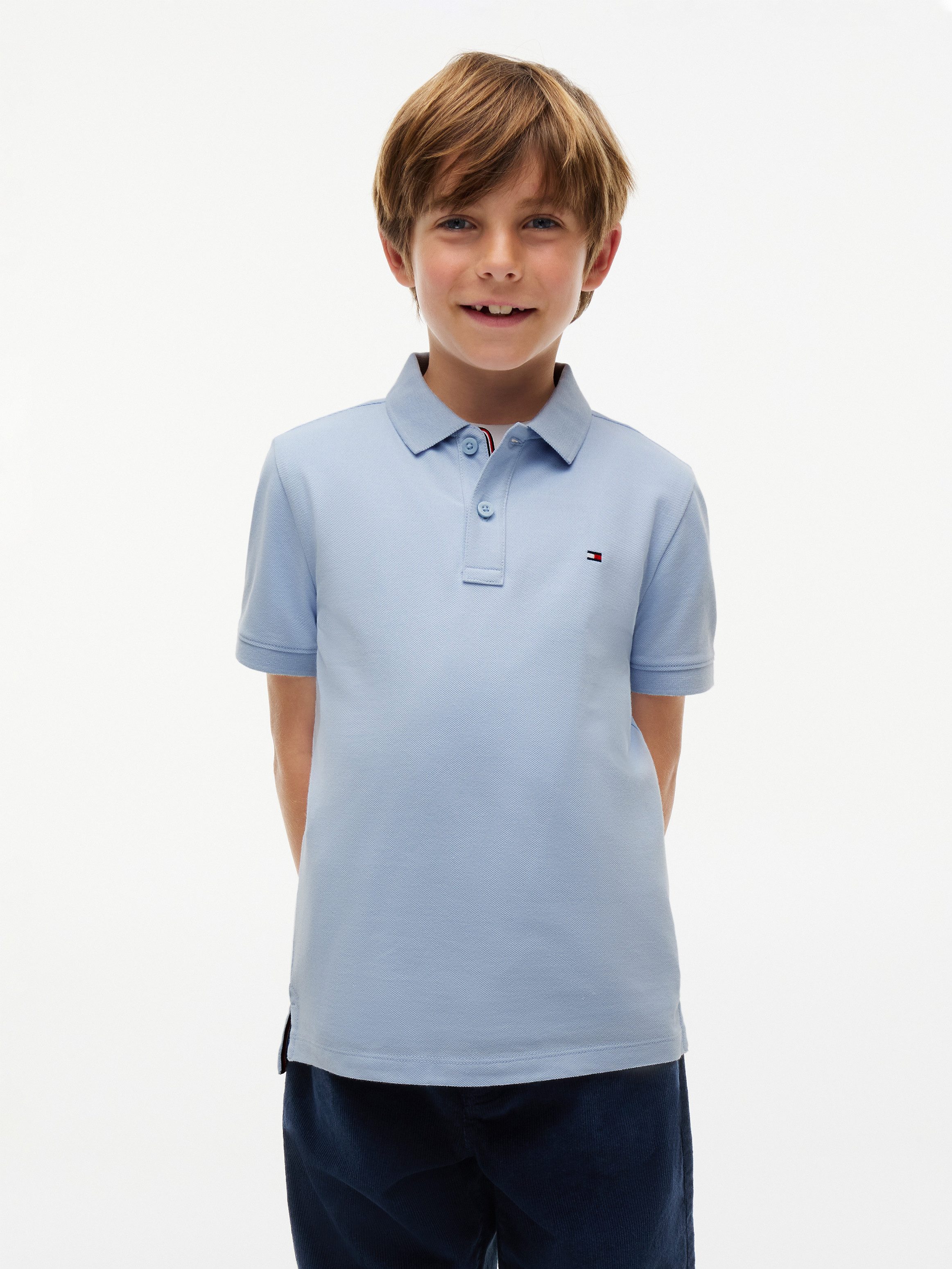 Tommy Hilfiger Poloshirt FLAG POLO S/S mit Logostickerei