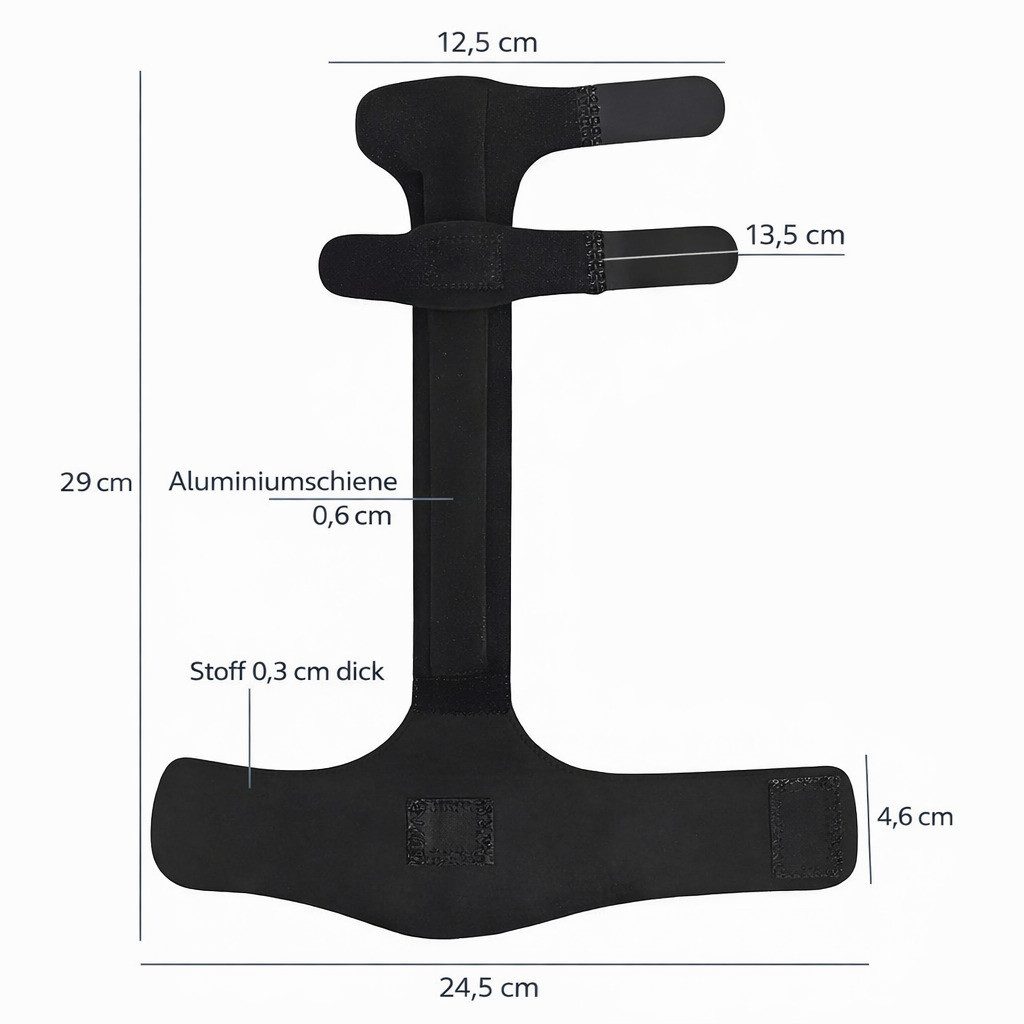 COOL-i ® Handbandage Fingerschiene mit Aluminiumstütze, verstellbare Fingerbandage, für Stabilisierung von Zeige-, Mittel- & Ringfinger