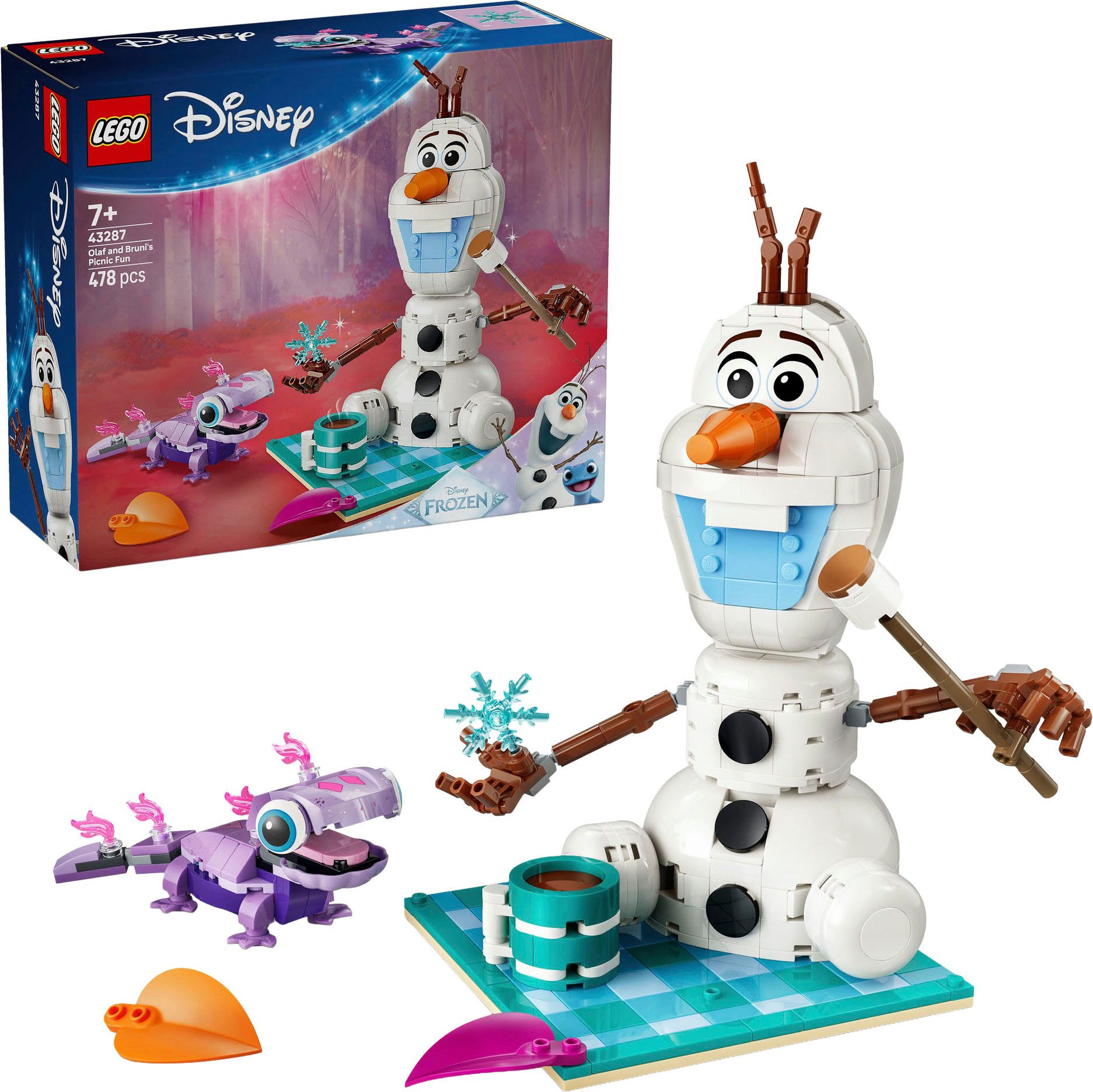 LEGO® Picknickspaß mit Olaf und Bruni (43287), LEGO Disney Princess Konstruktionsspielsteine, (478 St), Made in Europe