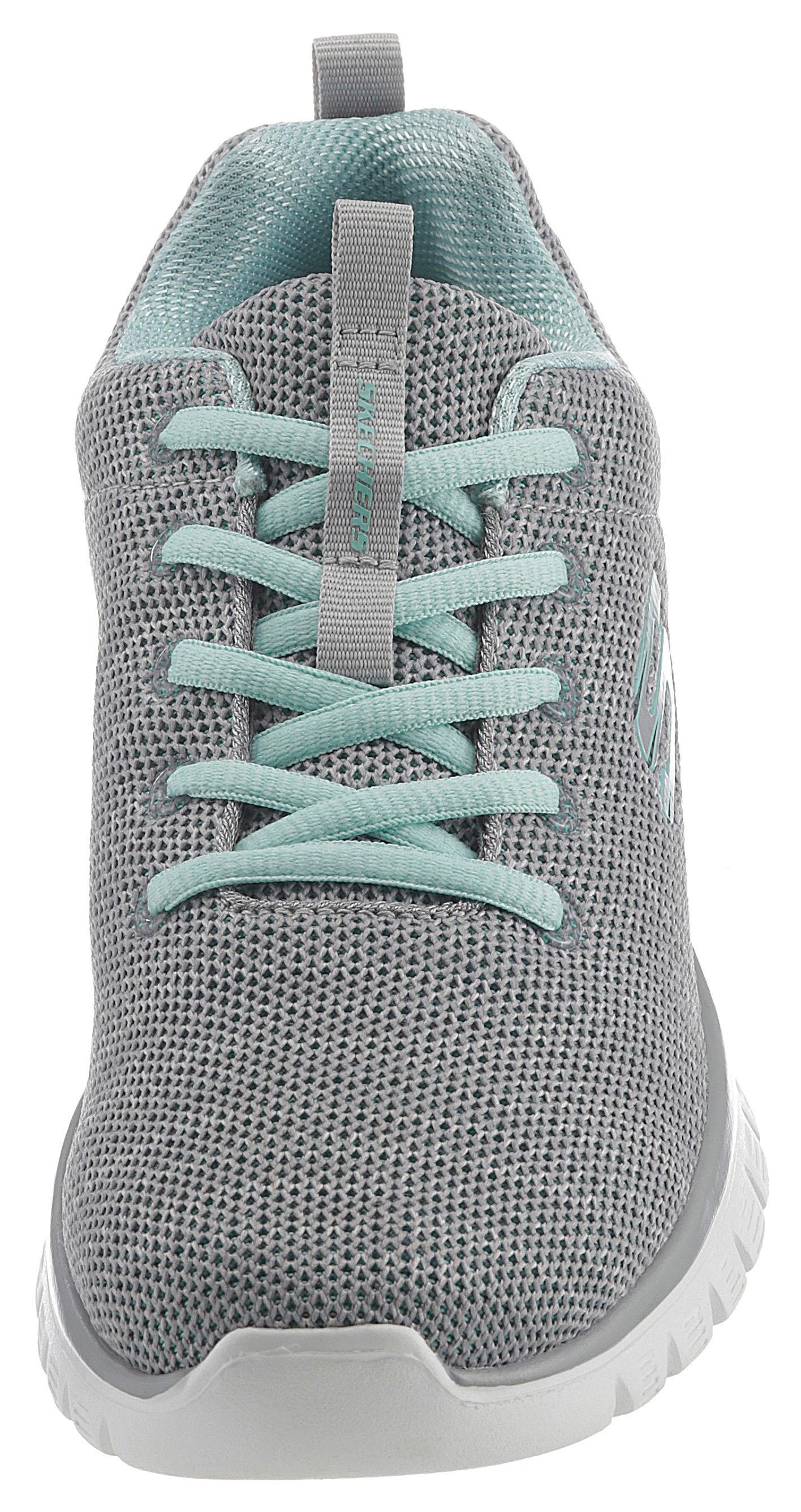 Skechers Graceful - Foam Fortune mit grau-mint Twisted Memory Sneaker