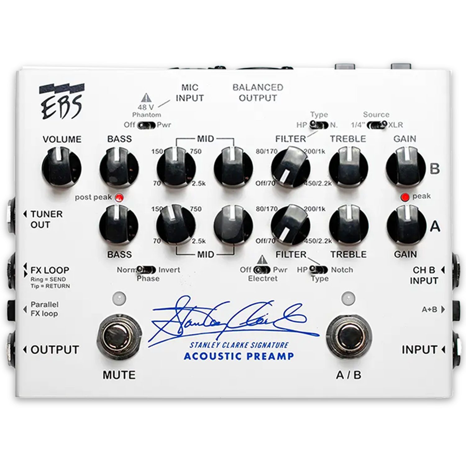 EBS EBS Vorverstärker SCSP Stanley Clarke Signature Akustik-Preamp Verstärker (Anzahl Kanäle: 2, Zweikanaliger analoger Vorverstärker)