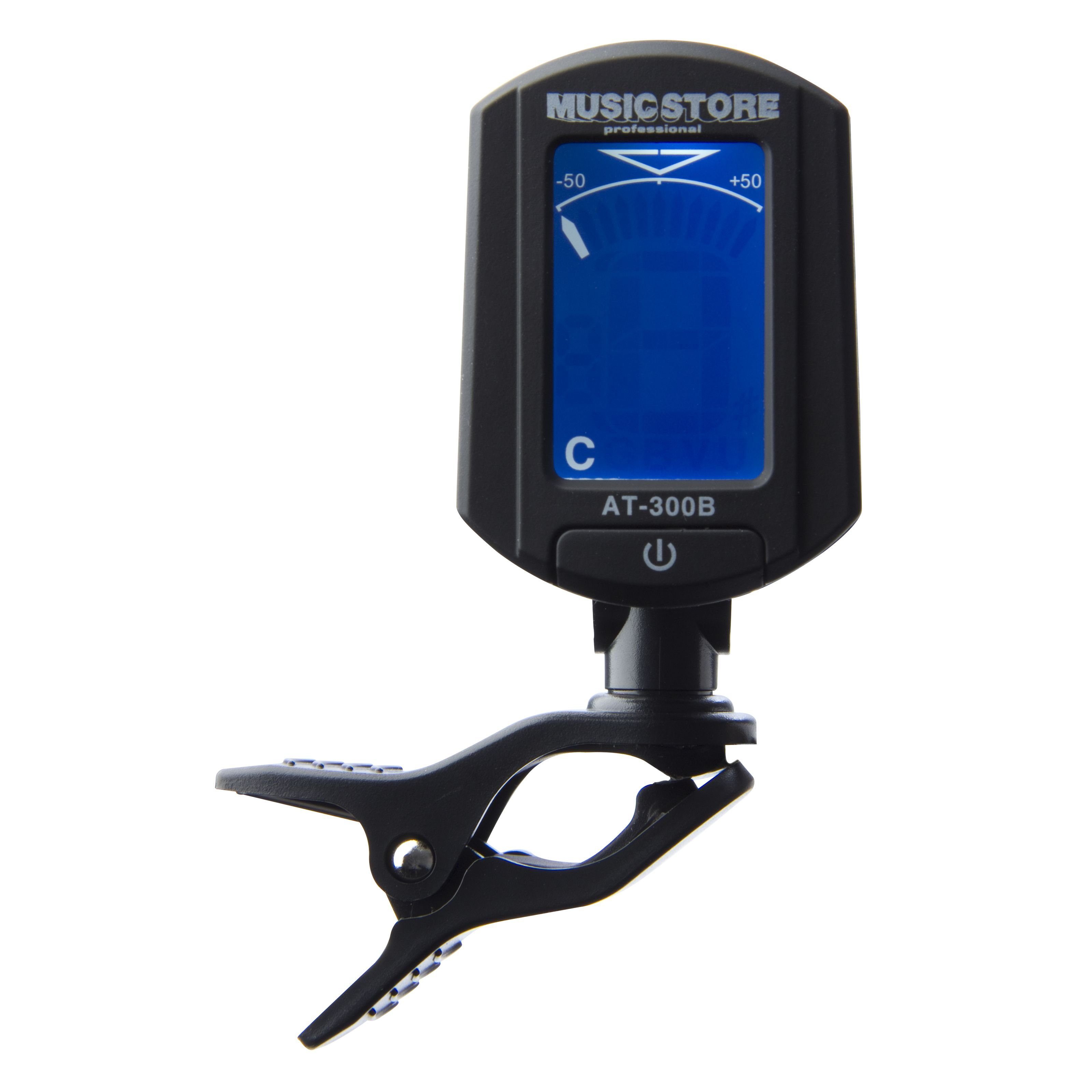 MUSIC STORE Stimmgerät, (Stimmgerät chromatischer Clip-On Tuner für Gitarre und Bass 440 Hz Kalibrierung Zubehör für Gitarre Display mit Hintergrundbeleuchtung), Stimmgerät, Clip-On Tuner, chromatisch, Gitarre, Bass, 440 Hz