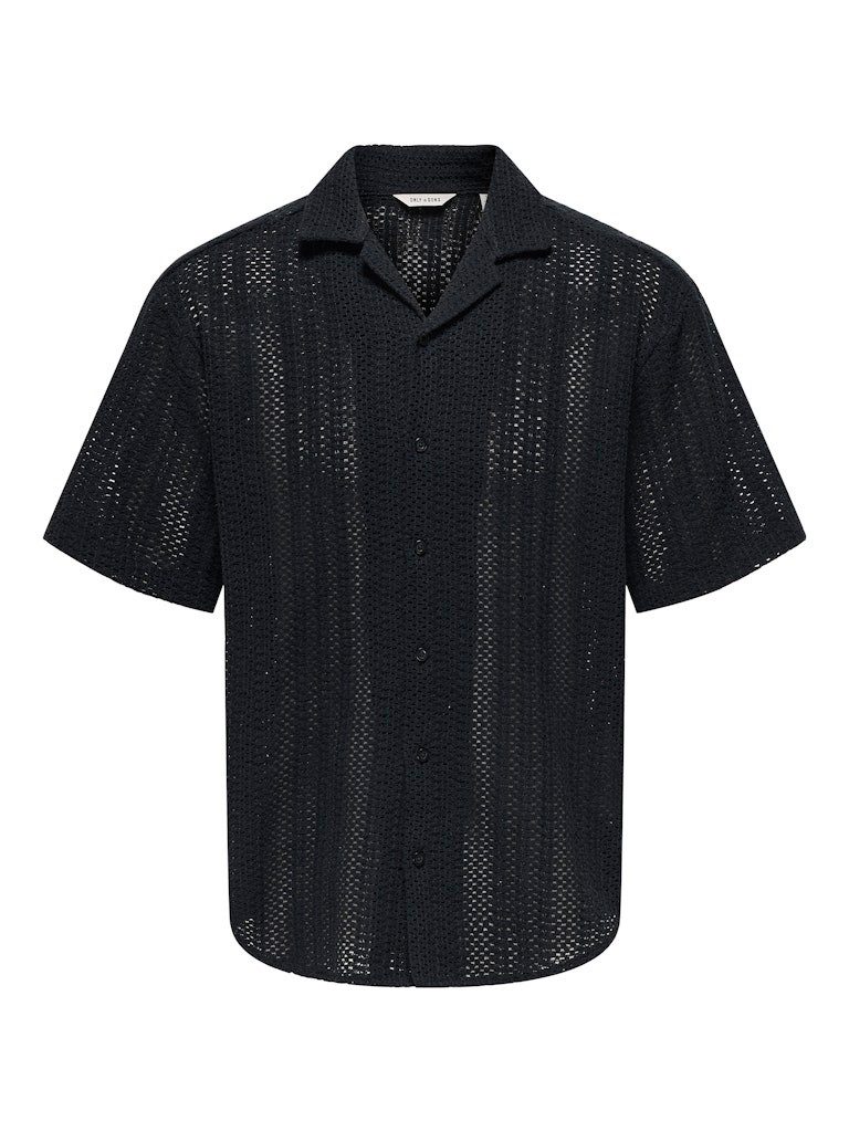 Only & Sons Blusenshirt ONSDANI CROCHET SS SHIRT NOOS