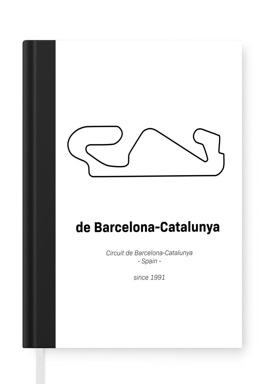 MuchoWow Notizbuch Formel 1 - Barcelona - Rennstrecke, Journal, Merkzettel, Tagebuch, Notizheft, A5, 98 Seiten, Haushaltsbuch