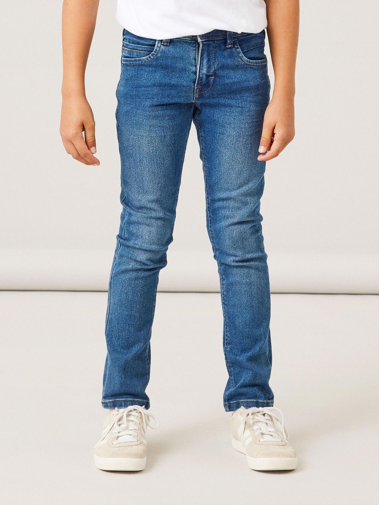 Slim Jeans It in Blau Denim NKMSILAS Name Fit Regular-fit-Jeans 5492