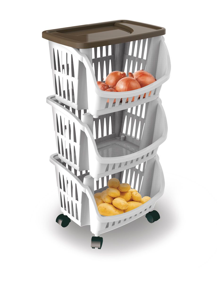 Bama Rollwagen bama Nässestop S18 3 Stück Reinigungswagen mit Rädern und Tablett