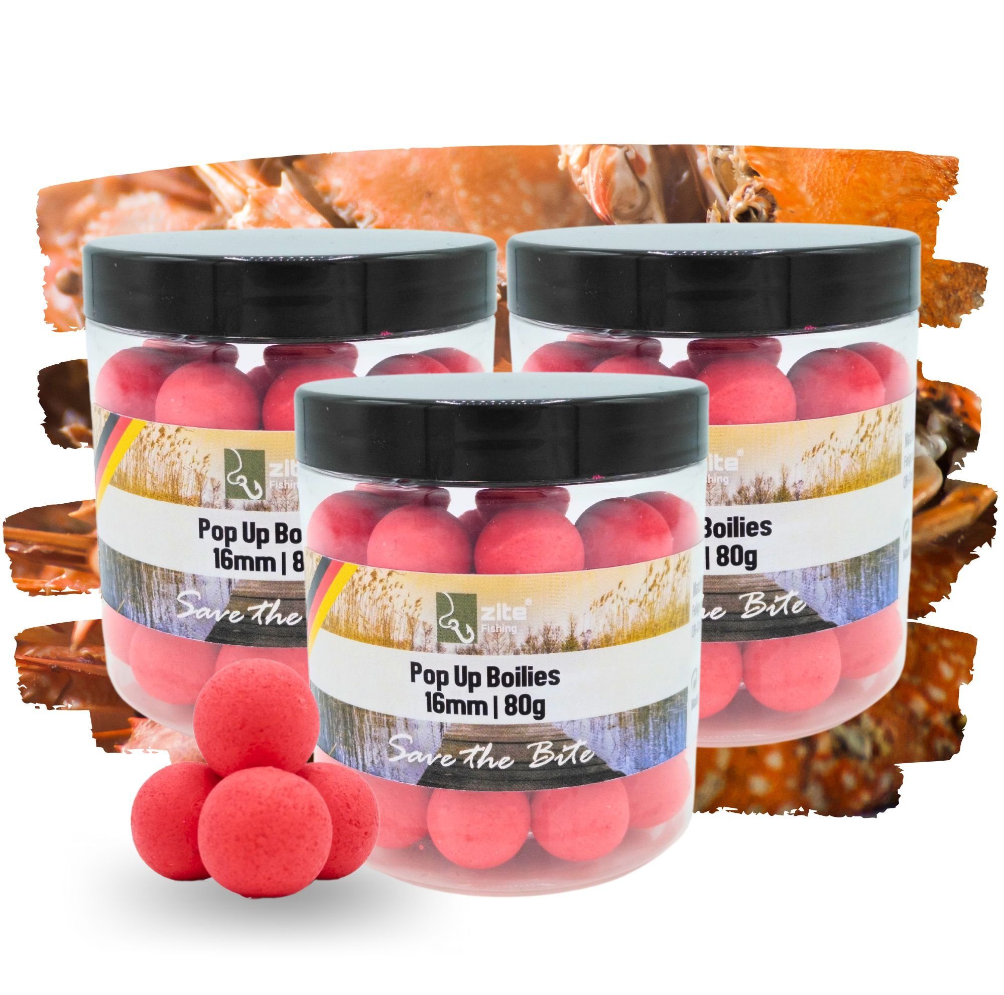 Kunstköder Pop Up Boilies 16 mm Set Amino Karpfenköder Hochfängige Aromen