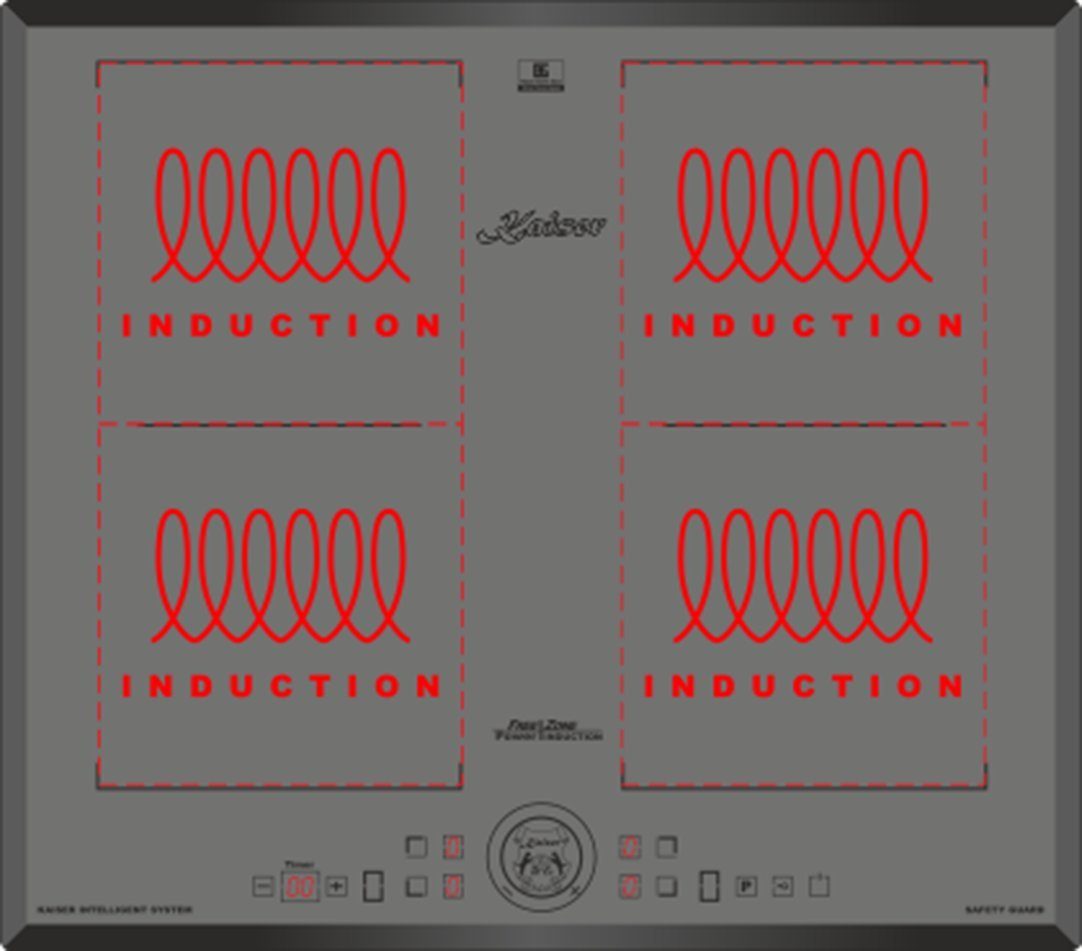 Kaiser Küchengeräte Induktions-Kochfeld, Induktionskochfeld 60 cm Einbau Herd