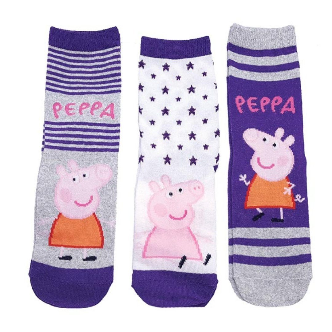 Peppa Pig Socken Peppa Wutz (3-Paar) Socken für Mädchen Gr. 23-34
