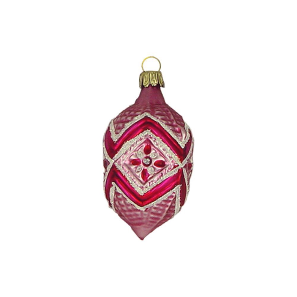 Haberland Glasschmuck Lauscha Christbaumschmuck Ornamentei rosenholz matt 6 cm Original Lauschaer Glas