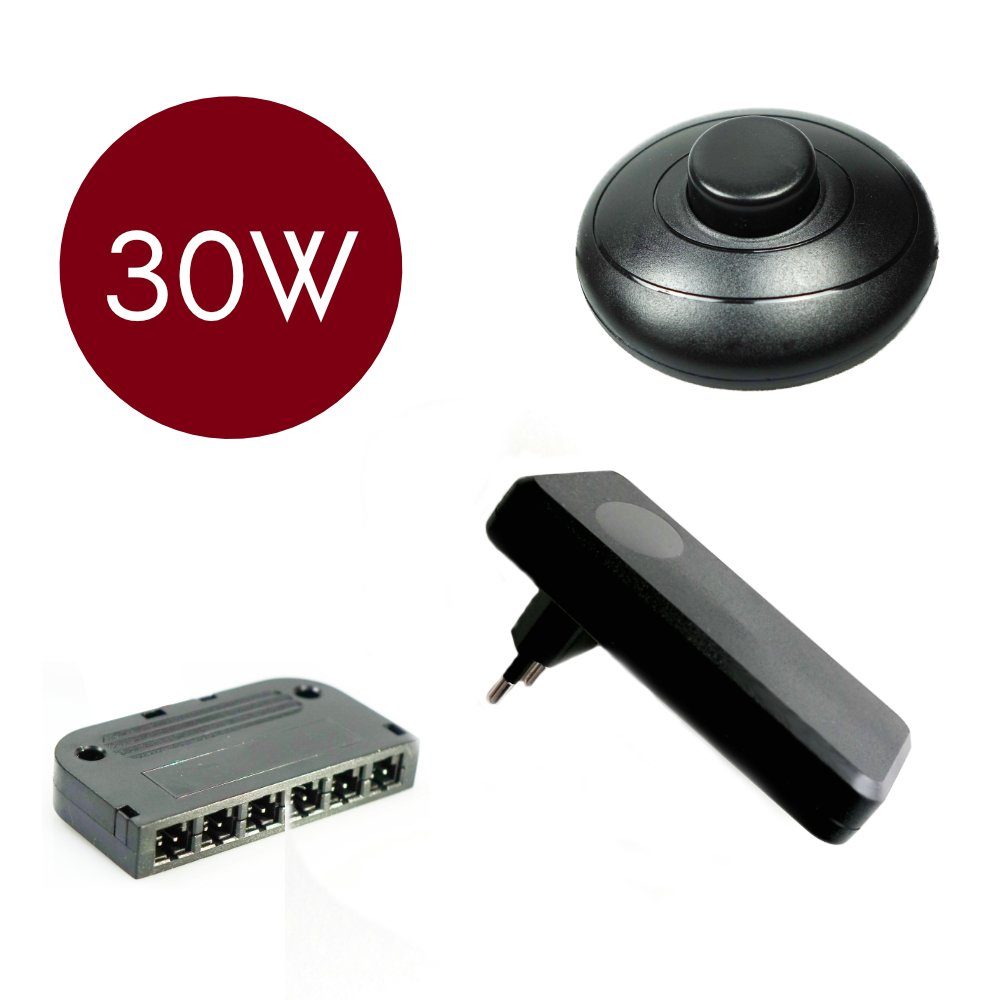 30W 12V 6-FACH VERTEILER Trafo Netzadapter Steckernetzteil Driver LED Netzteil