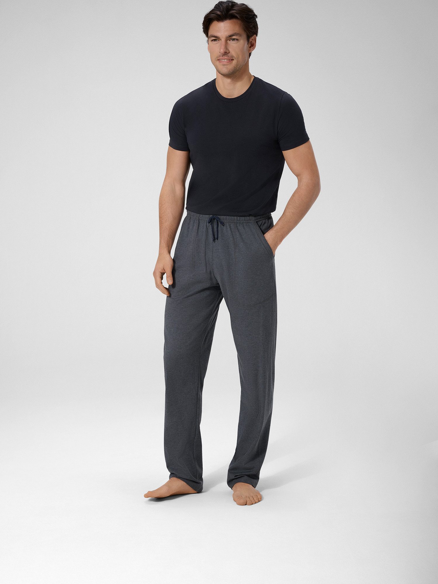 Ammann Pyjamahose Org Lounge Lang Schlafhose, Nacht Hose, Loungehose