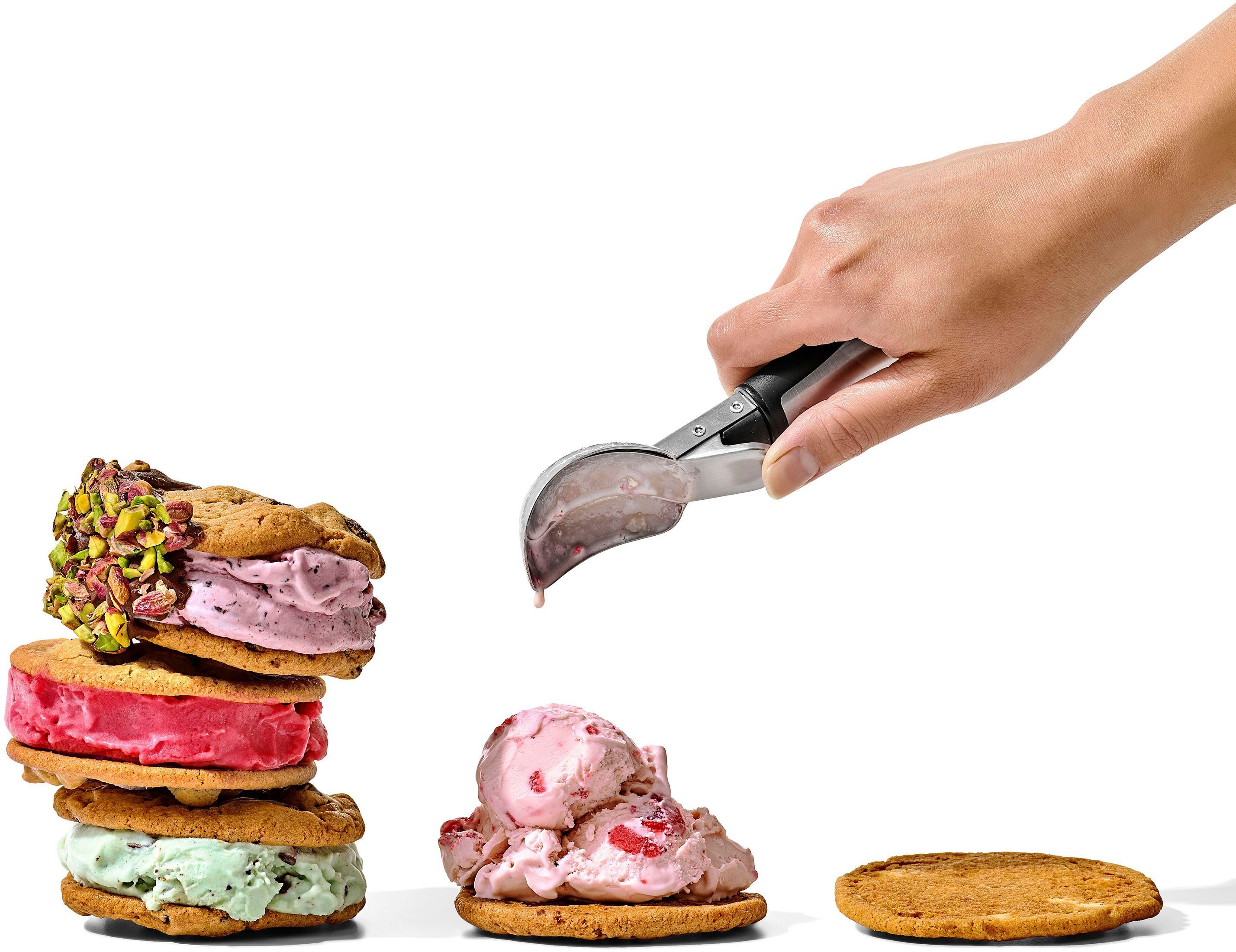 OXO SteeL Eisportionierer, Edelstahl, ergonomisch geformt