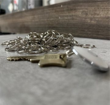 officegurus® Schlüsselanhänger 200x Schlüsselring Metallring für Schlüsselanhänger Ø 25 mm Key Rings (Packung, 200-tlg., 200x Schlüsselring), Rostfrei