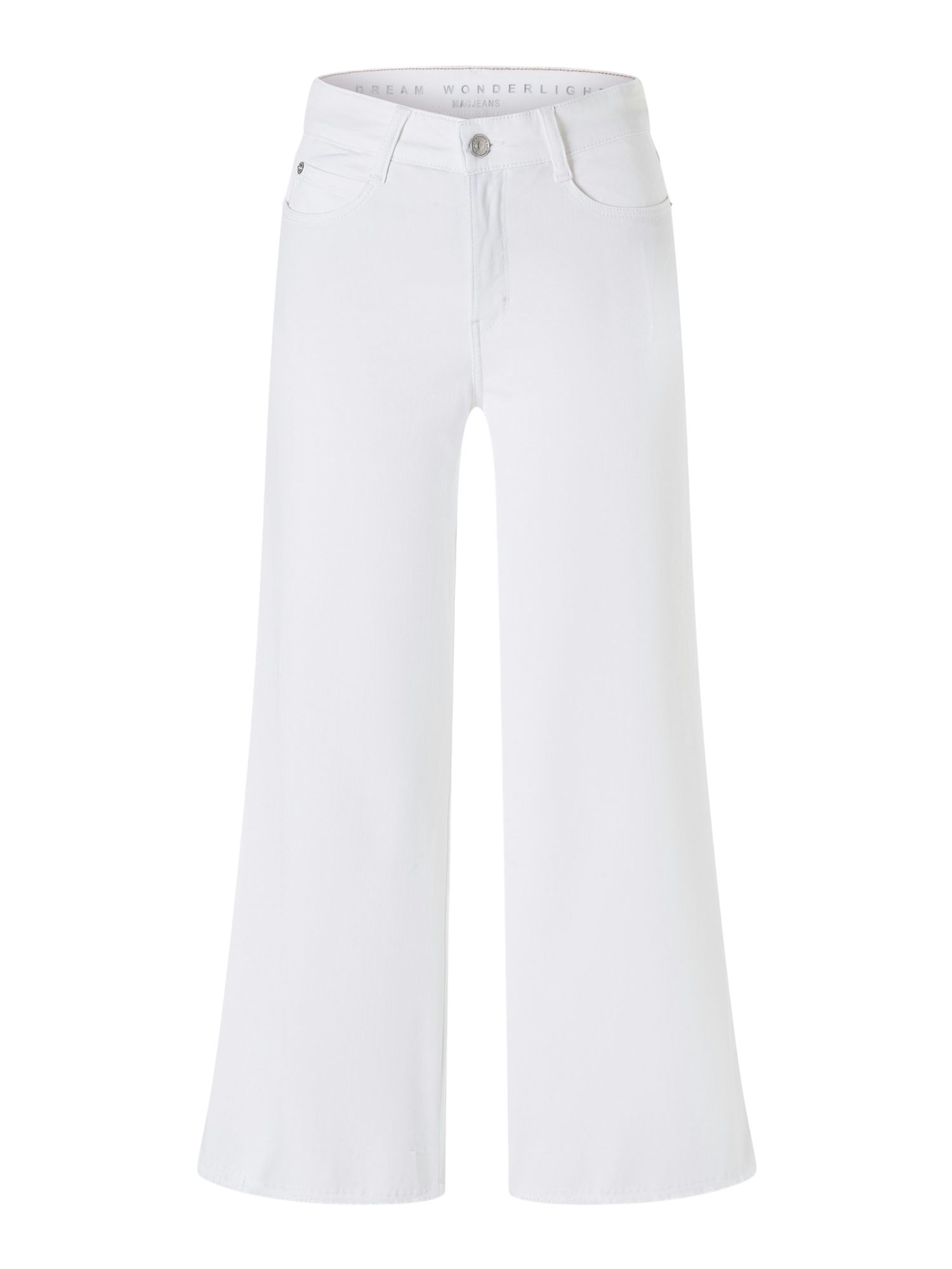 MAC 5-Pocket-Jeans weiß, Casual, Baumwolle, Unifarben, Weit, Mittel