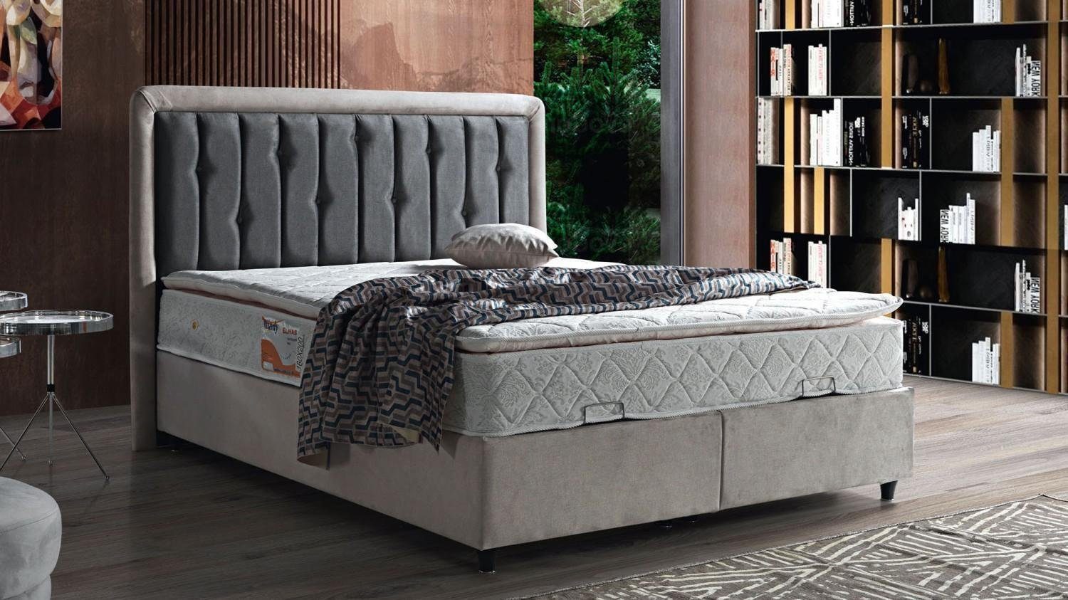 JVmoebel Bett Bett Design Doppelbett Luxus Betten Polster Schlafzimmer Möbel 180x200 (Bett), Made In Europe