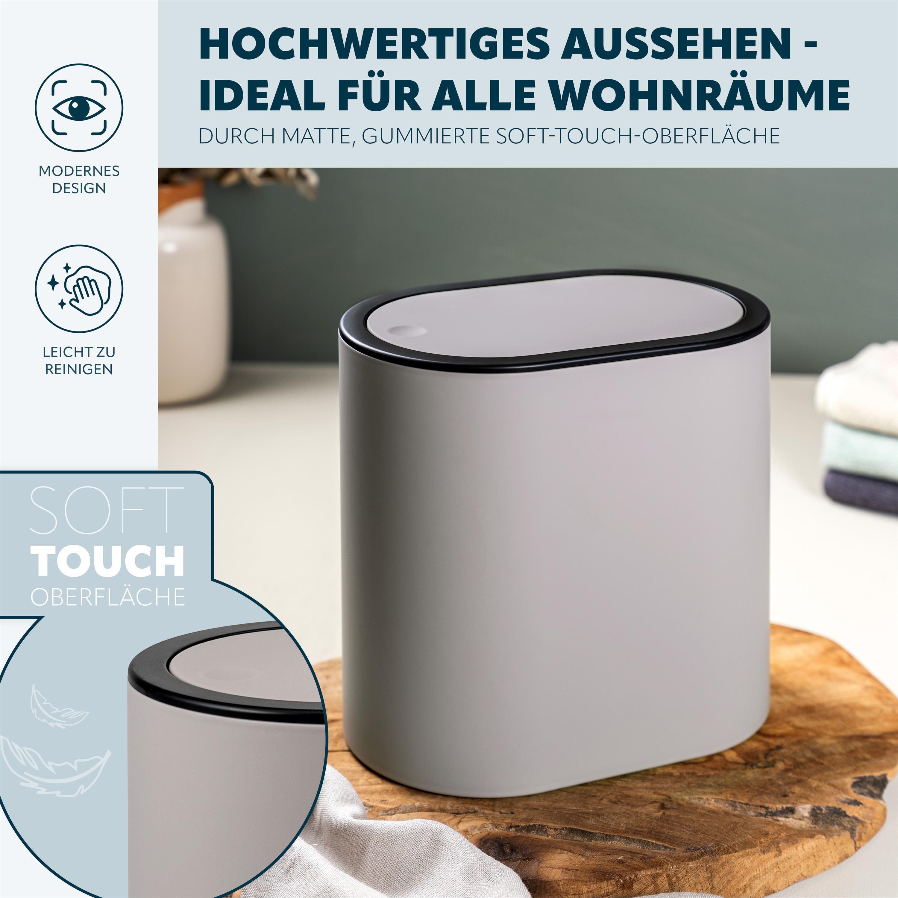 eluno Kosmetikeimer ovaler Badeimer, 6 Liter Volumen, Kunststoff