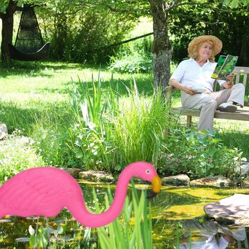 relaxdays Gartenfigur 12 x Flamingo Figur
