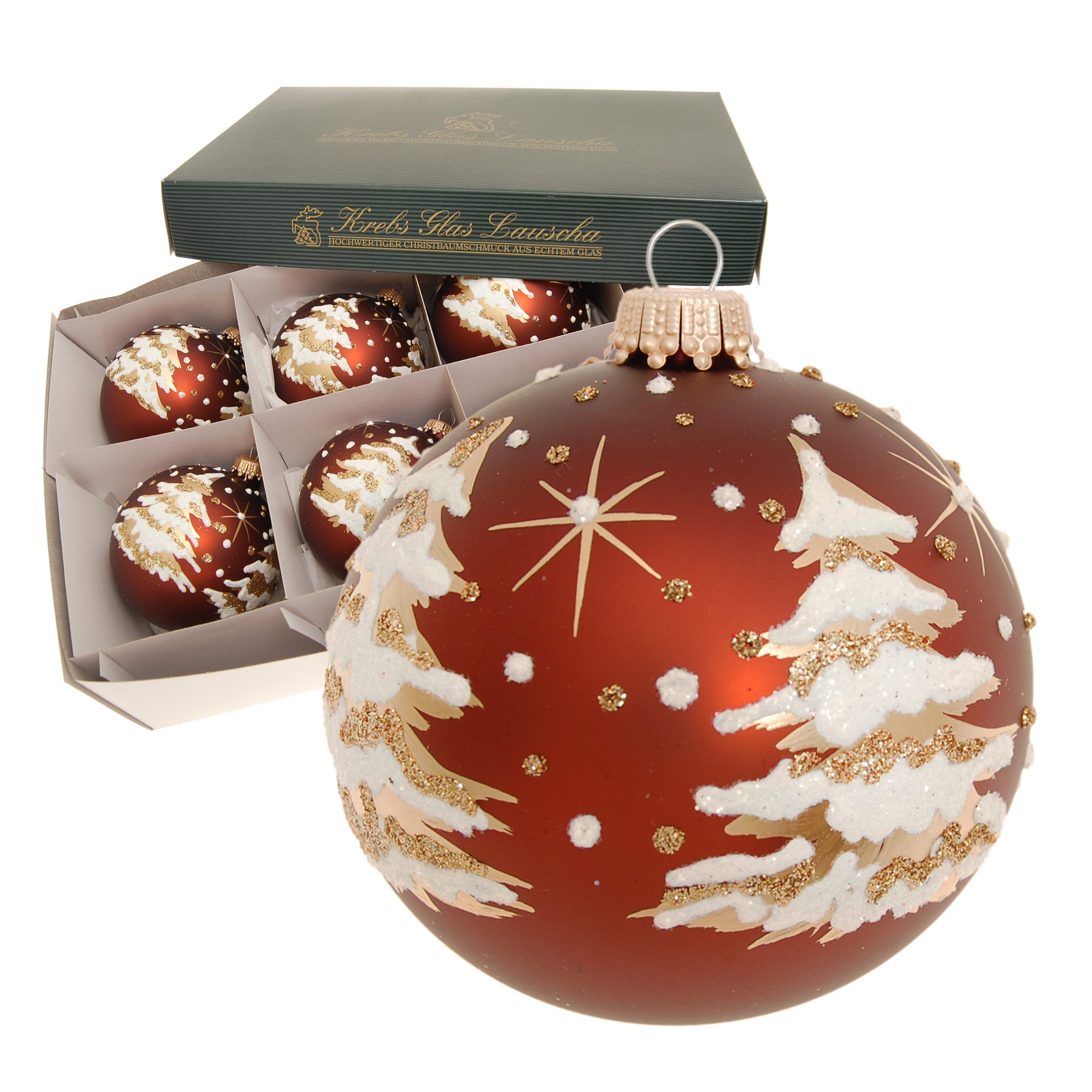 Krebs Glas Lauscha Christbaumschmuck Glaskugel 6er Set - Winterbaum & Morge günstig online kaufen