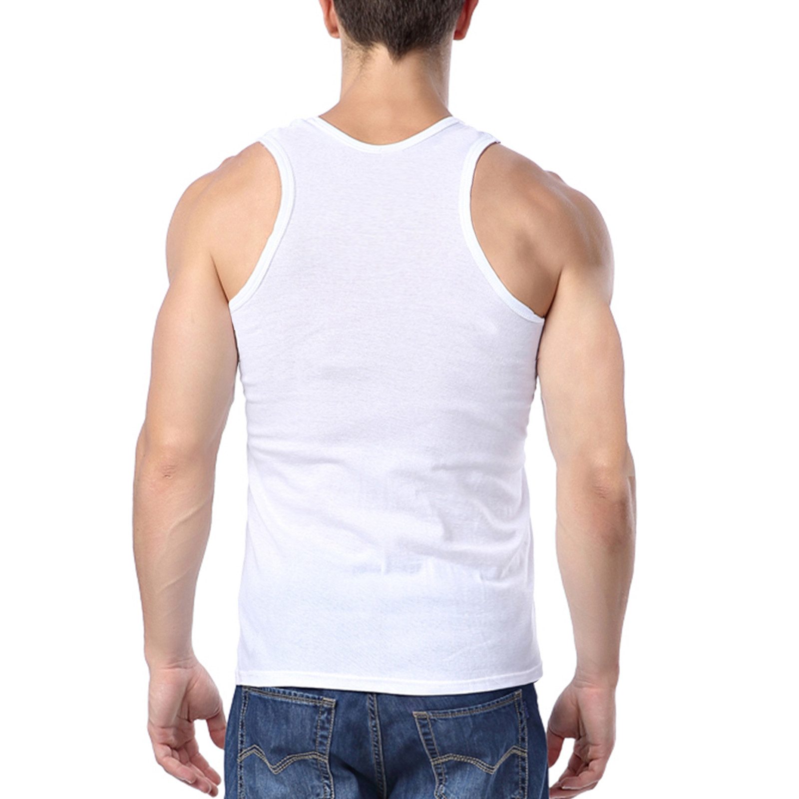TANTOMI Unterhemd 3er Pack Unterhemd Herren Tank-Top (Packung, 3-St) Schwarz Weiss, Geeignet für Sport, Fitness und Den Alltag