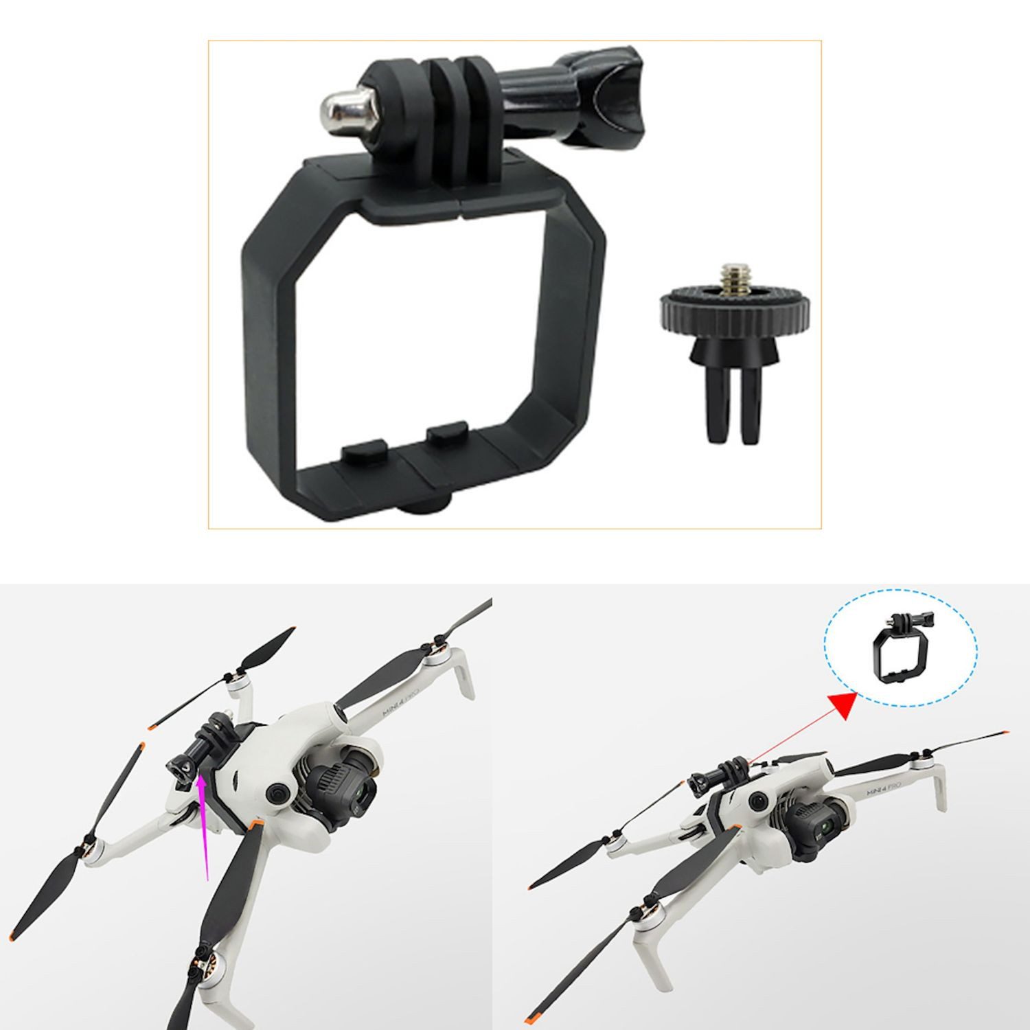 Für DJI Mini 4 Pro / Mini 3 Pro / Mini 3 Erweiterung Halterung Adapter Zubehör Drohne