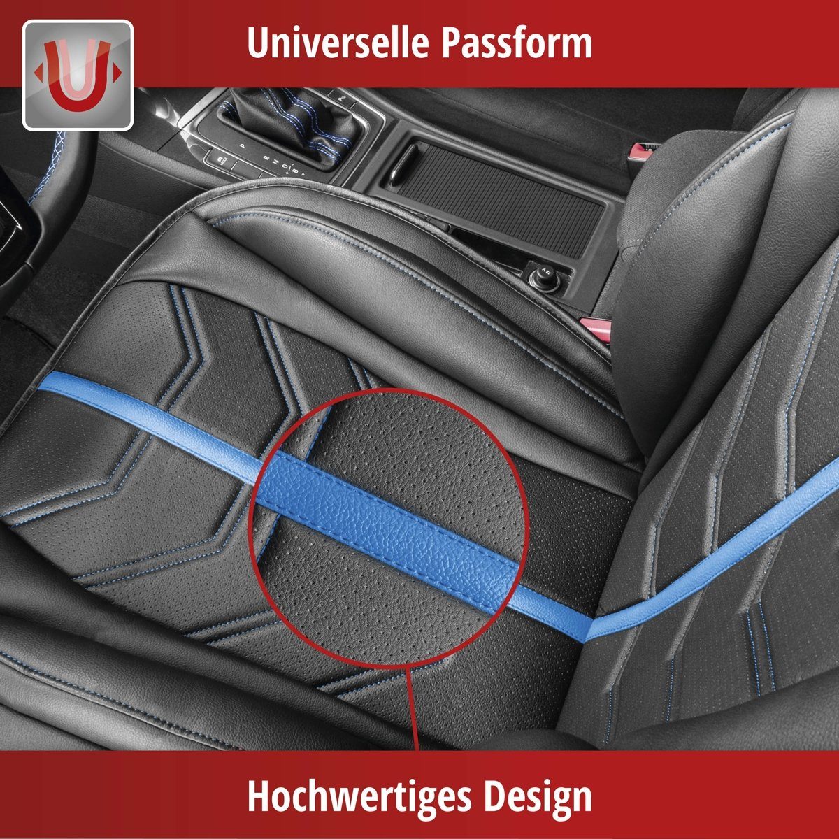 Ravenna Universal Kunstleder Auto Sitzauflage beige waschbar, PKW