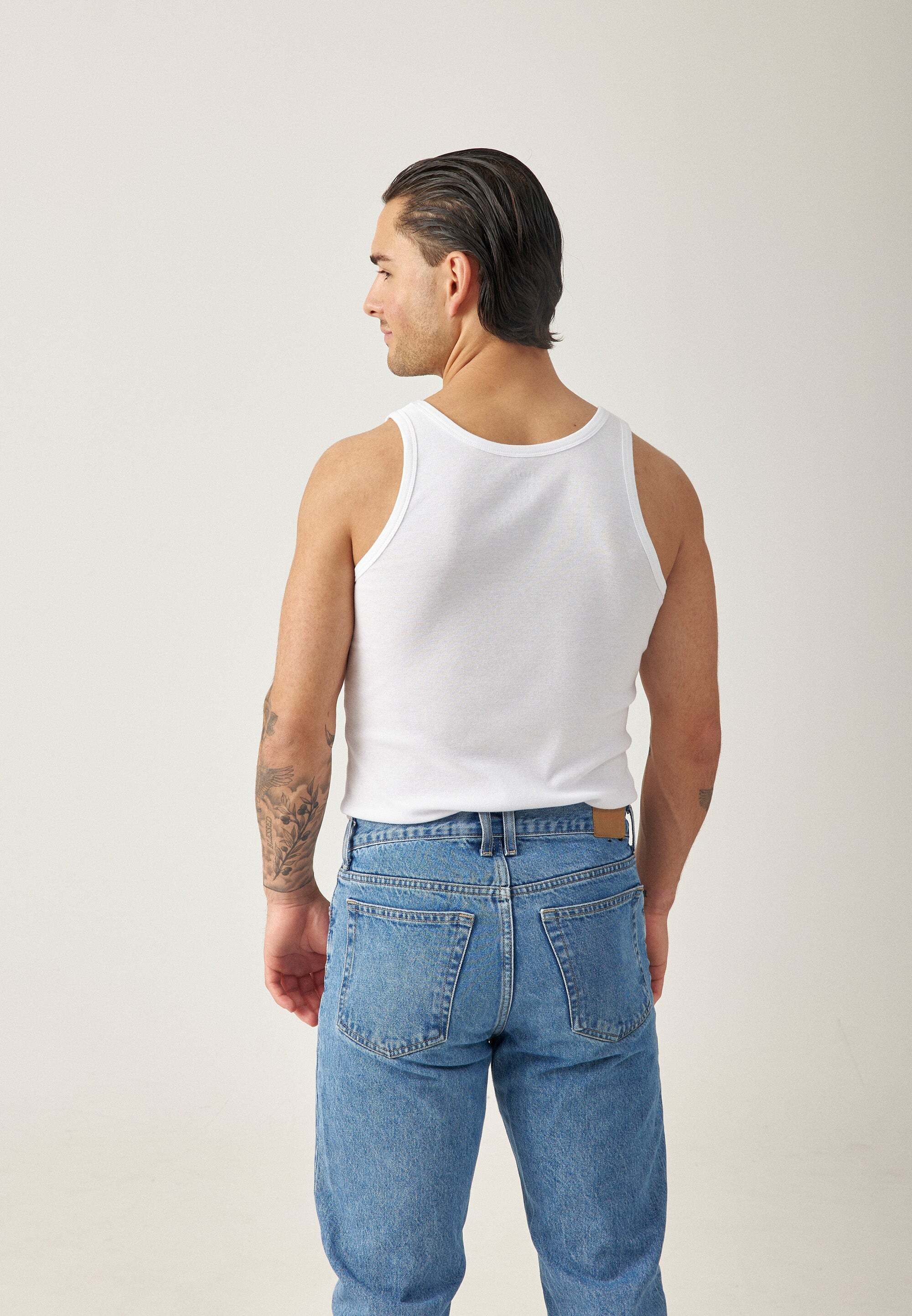 SNOCKS Ripptanktop Unterhemd Herren (2-tlg) aus Bio-Baumwolle