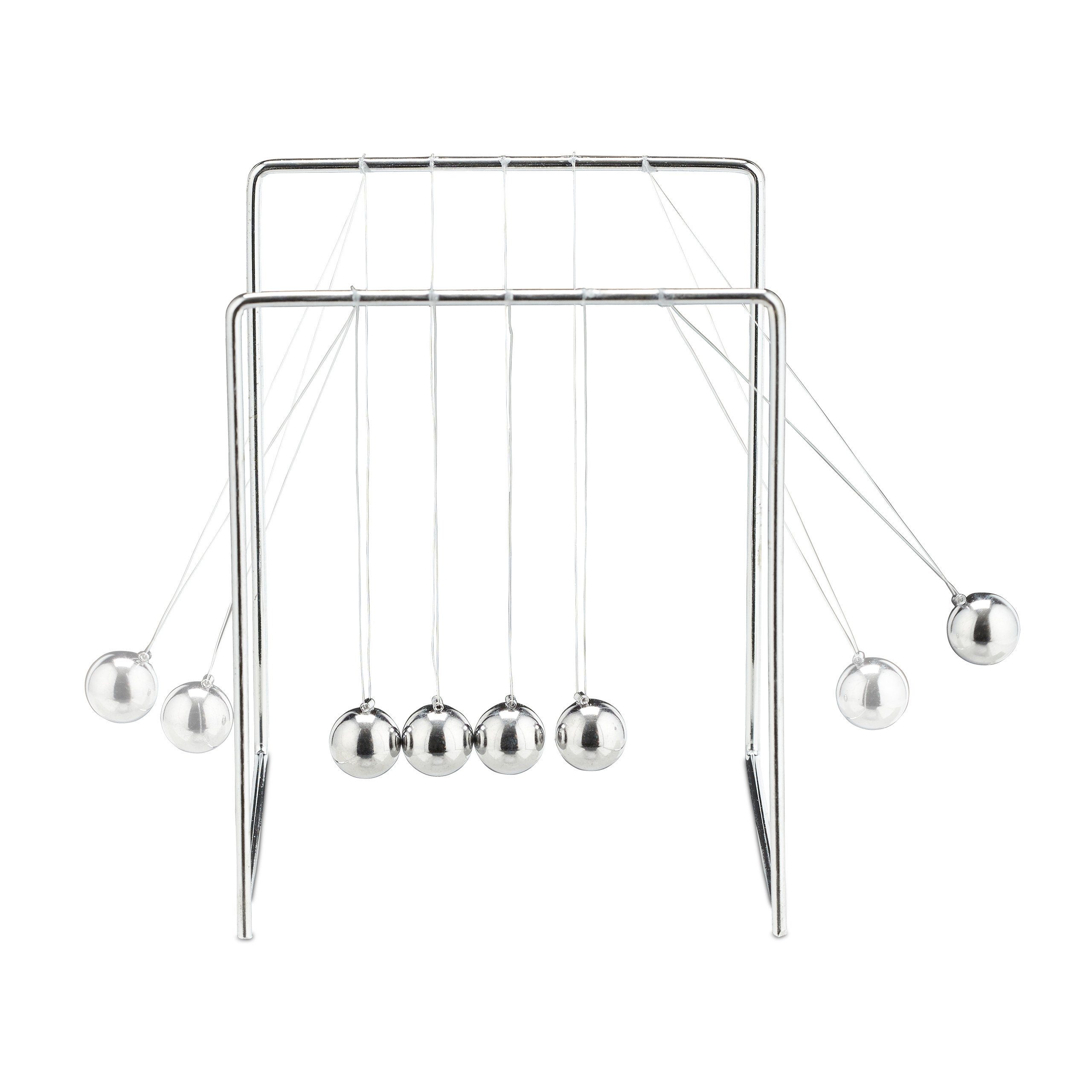 relaxdays Dekoobjekt 4 x Newton Pendel