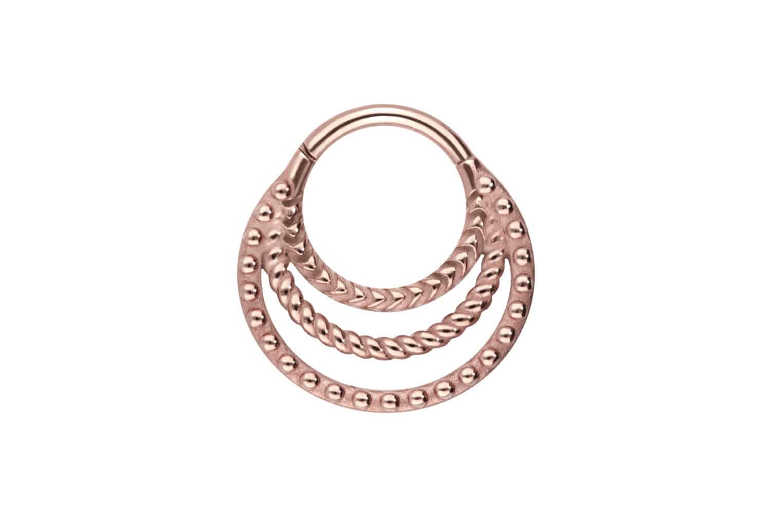 Nasenpiercing Chirurgenstahl Segmentring Clicker 3 RINGE + DESIGNS Ohrpiercing