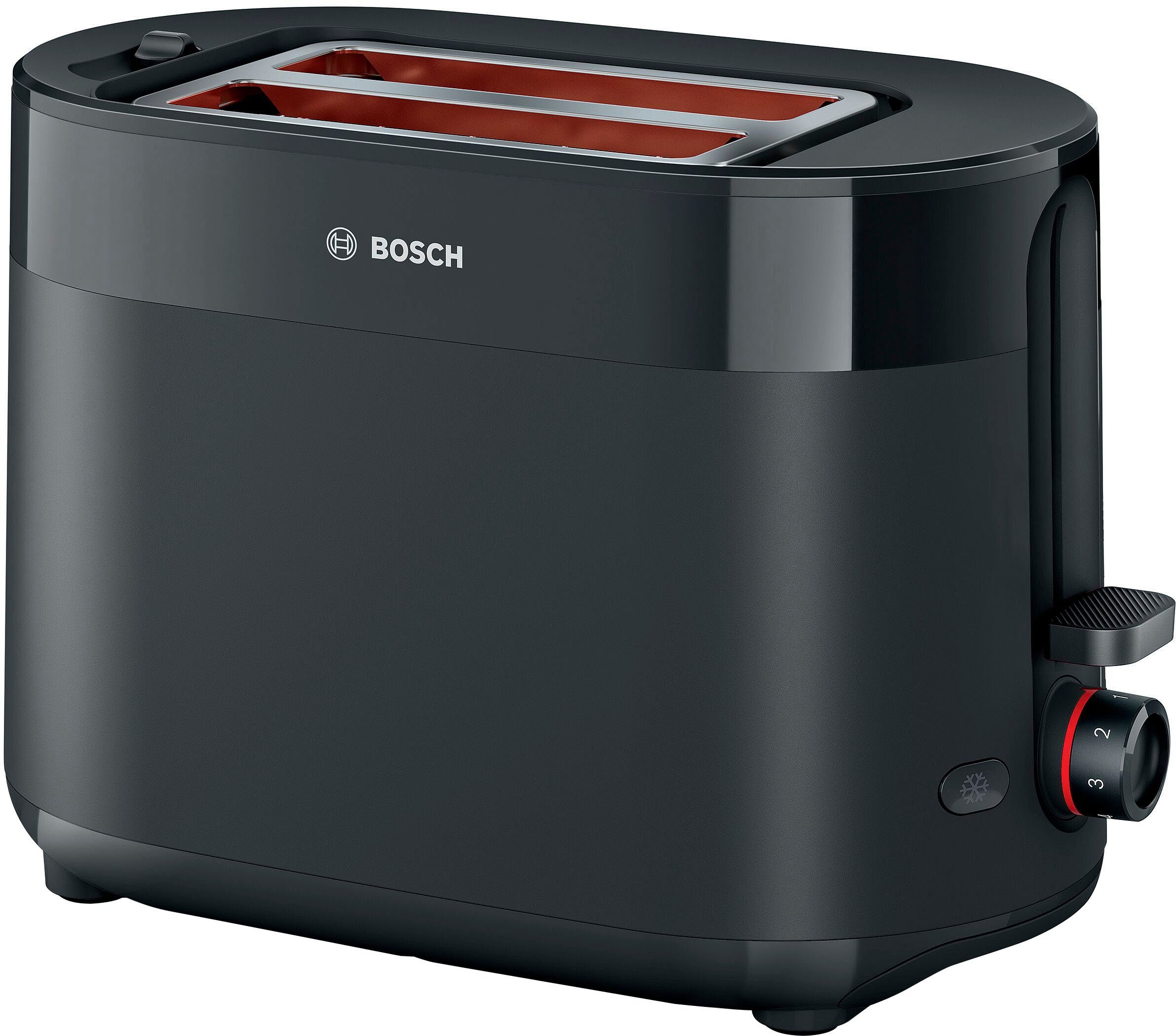 BOSCH Toaster MyMoment TAT2M123, 2 950 Scheiben, integrierter Auftaufunktion, für W, Schlitze, Brotzentrierung, Brötchenaufsatz, AutoOff 2