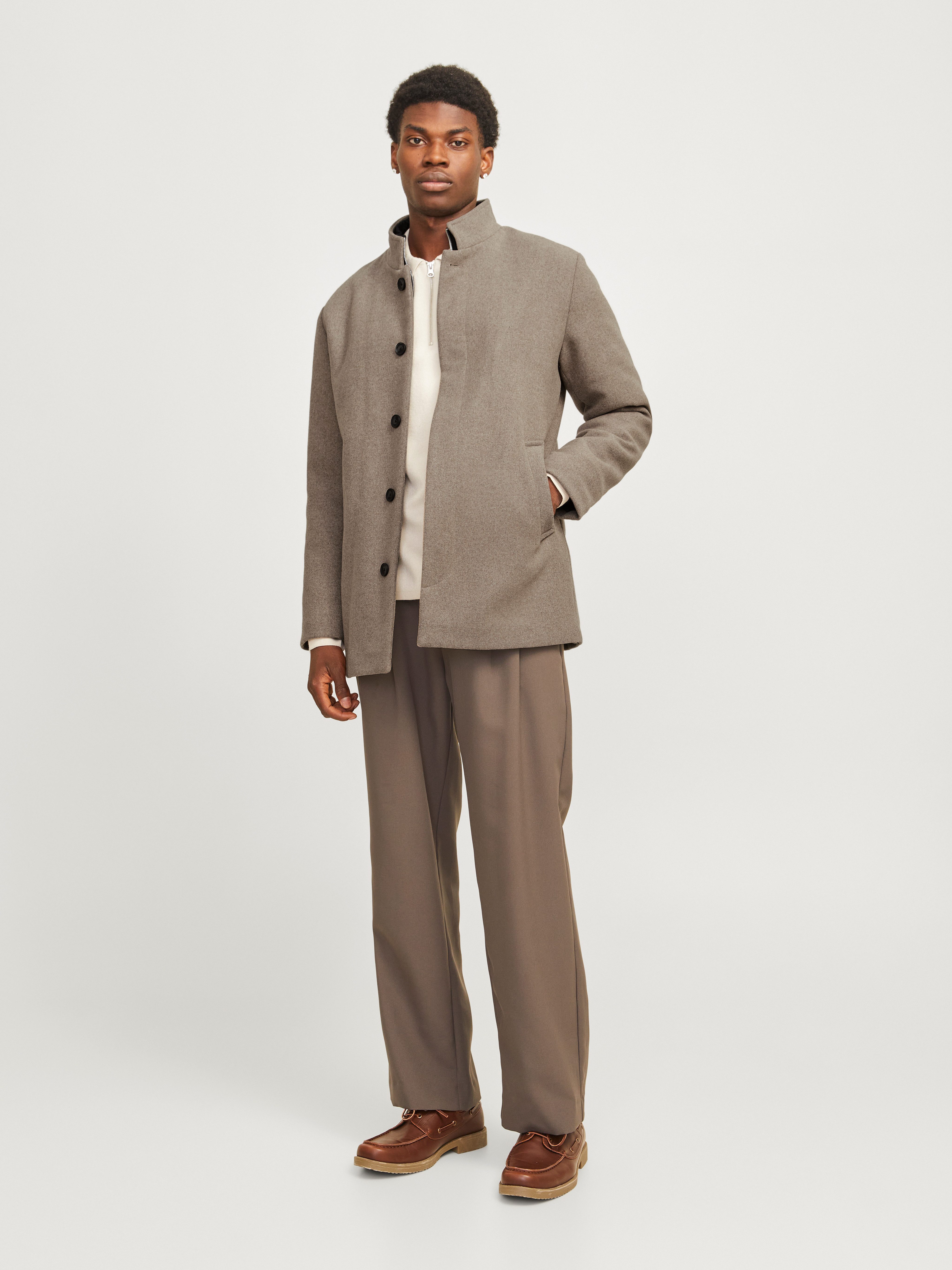 Jack & Jones Wolljacke JJEHARRISON WOOL JACKET SN Materialmix, regular fit