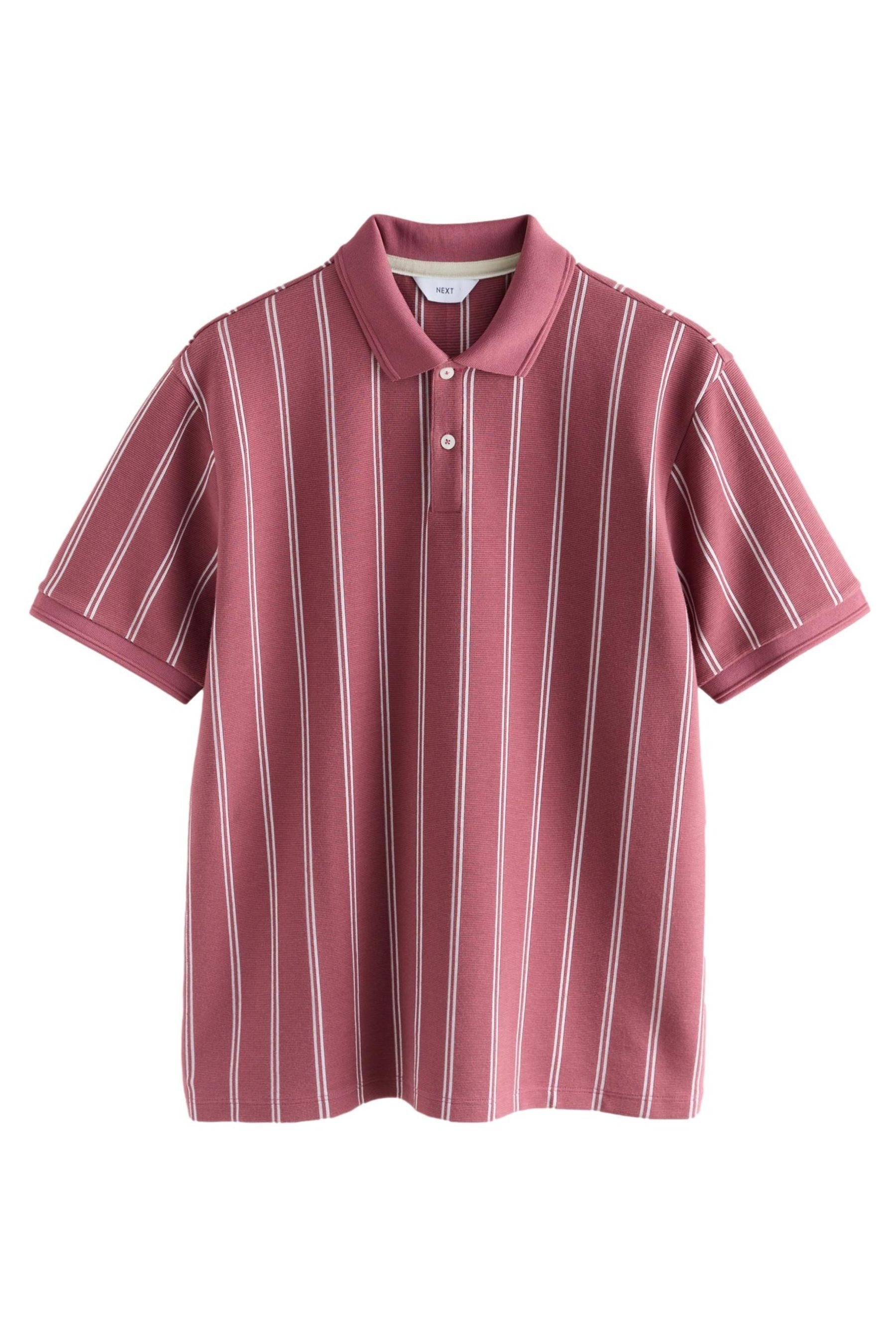 Poloshirt Poloshirt mit 1/4-RV und vertikalen Streifen