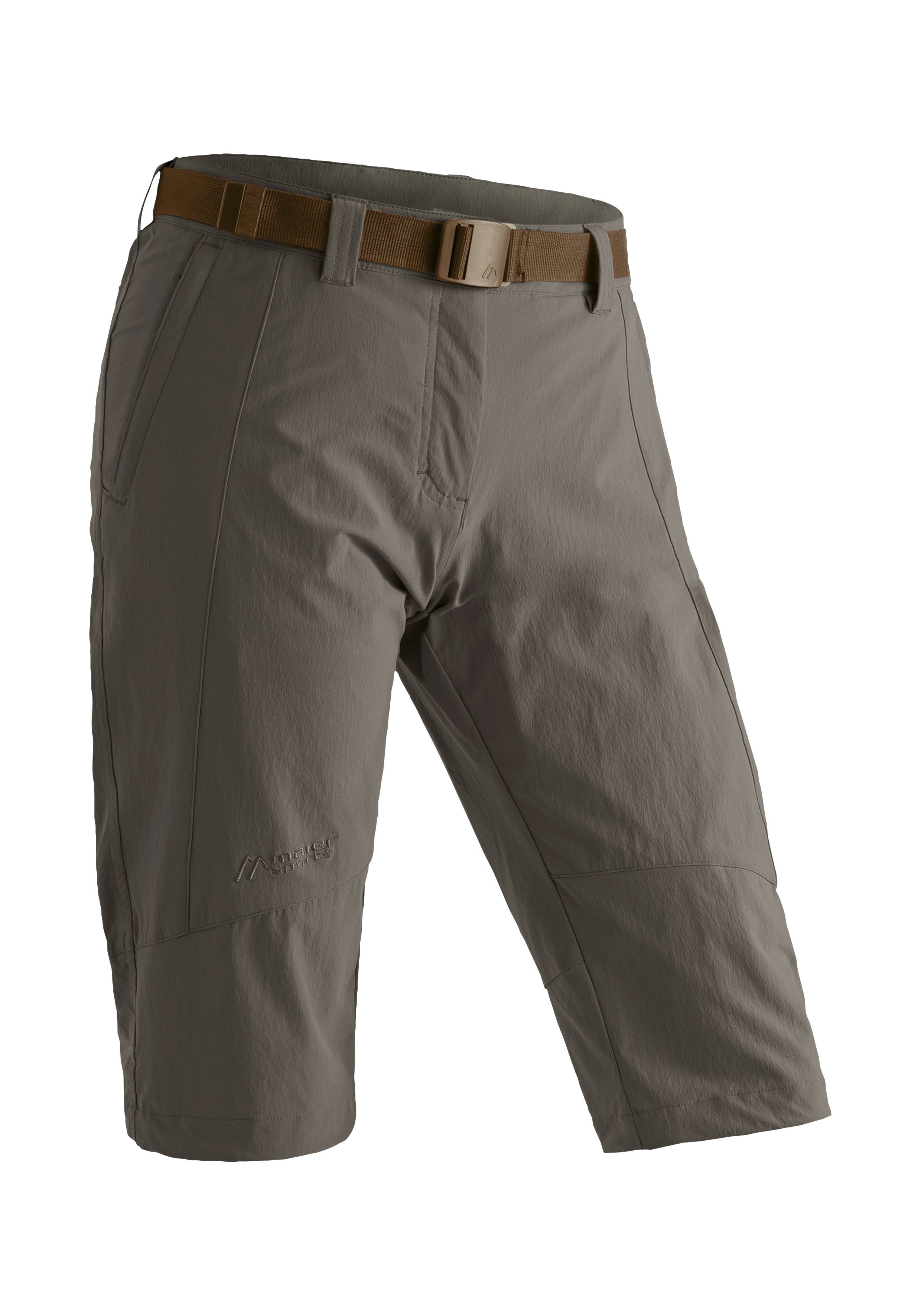 Maier Sports Caprihose Kluane Damen Shorts, kurze Wanderhose, Outdoorhose mit 2 Taschen, Regular Fit