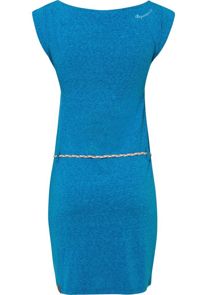 Ragwear Shirtkleid »TAG« (2-tlg., mit Bindegürtel) mit Melange-Optik in blau