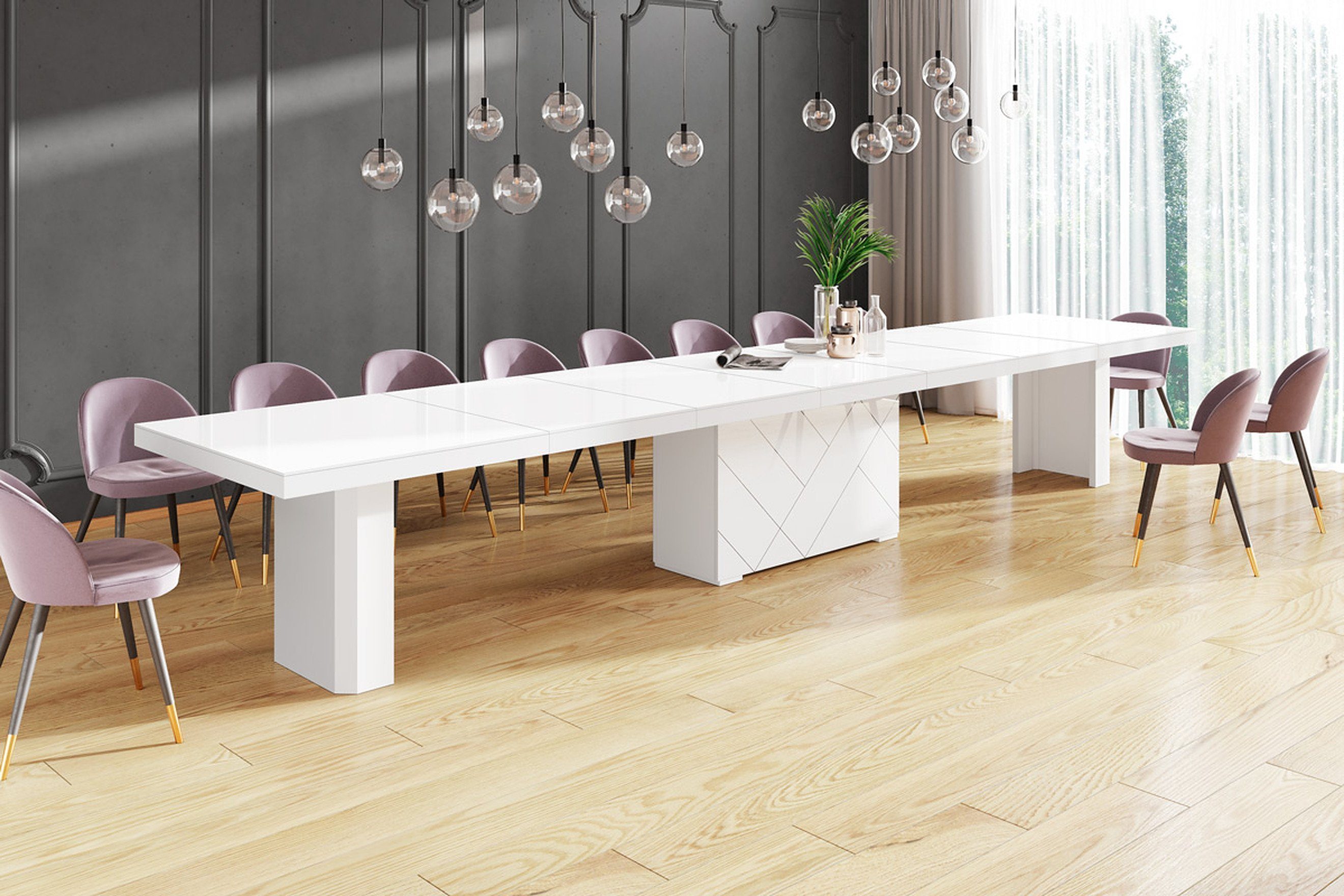 designimpex Esstisch Design Tisch HEK-111 Weiß günstig online kaufen