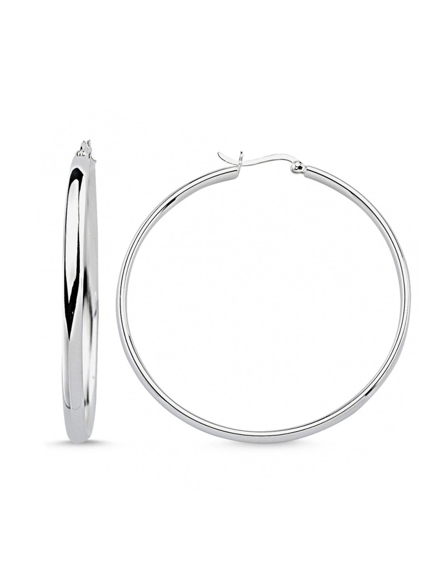 Adelia´s Paar Creolen »925 Sterling Silber Ohrringe - Creolen glänzend  poliert 6 cm«, 925 Silber poliert online kaufen | OTTO