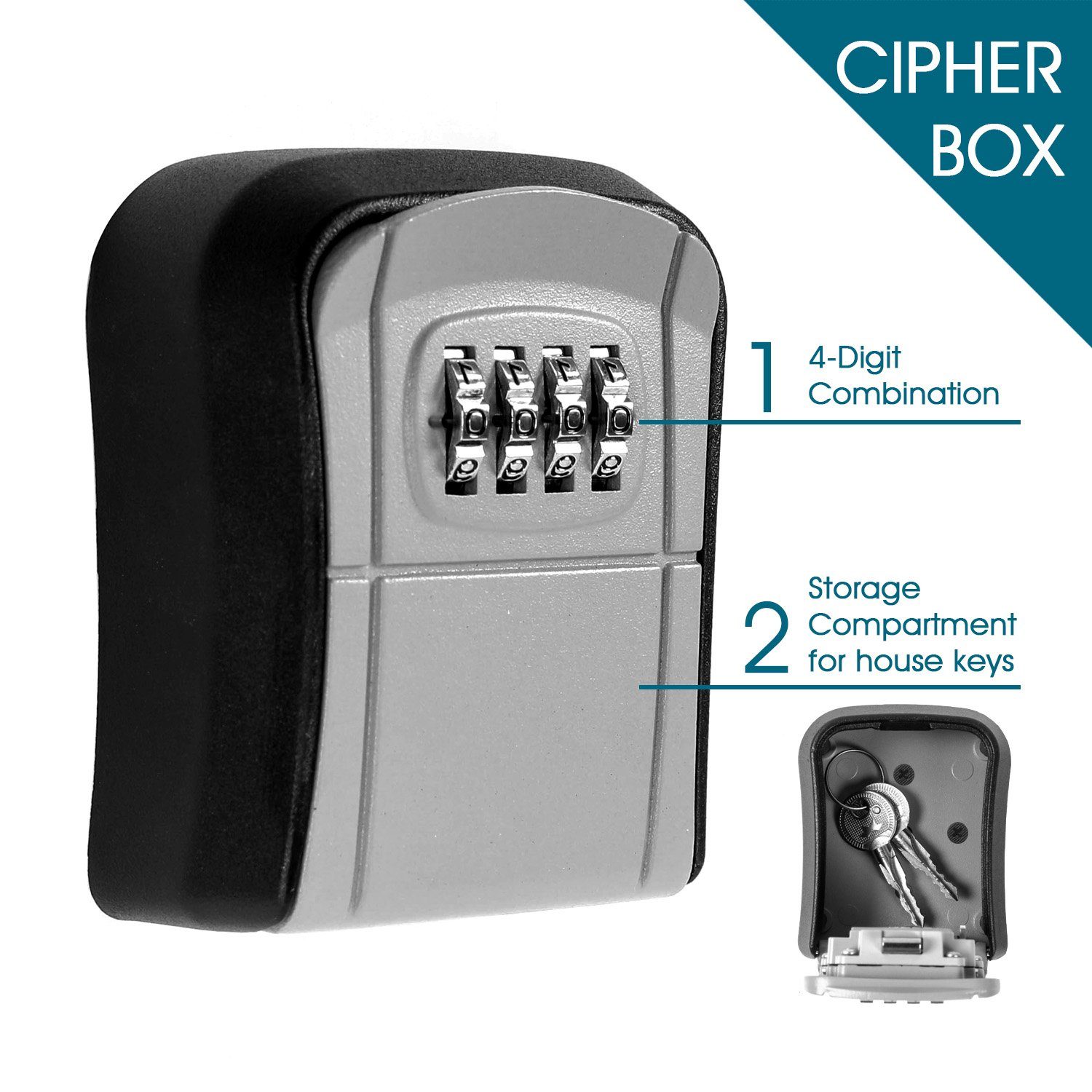 ACROMA Schlüsselkasten Schlüsseltresor Schlüsselbox mit 4-Zahlen-Komination günstig online kaufen