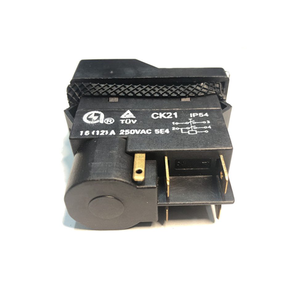 Trade-Shop Schalter Geräteschalter für Holzbearbeitungsmaschinen wie Kreissägen, Anschluss über 5 Kontakte / mit Flachdichtung und einer PVC-Abdeckung