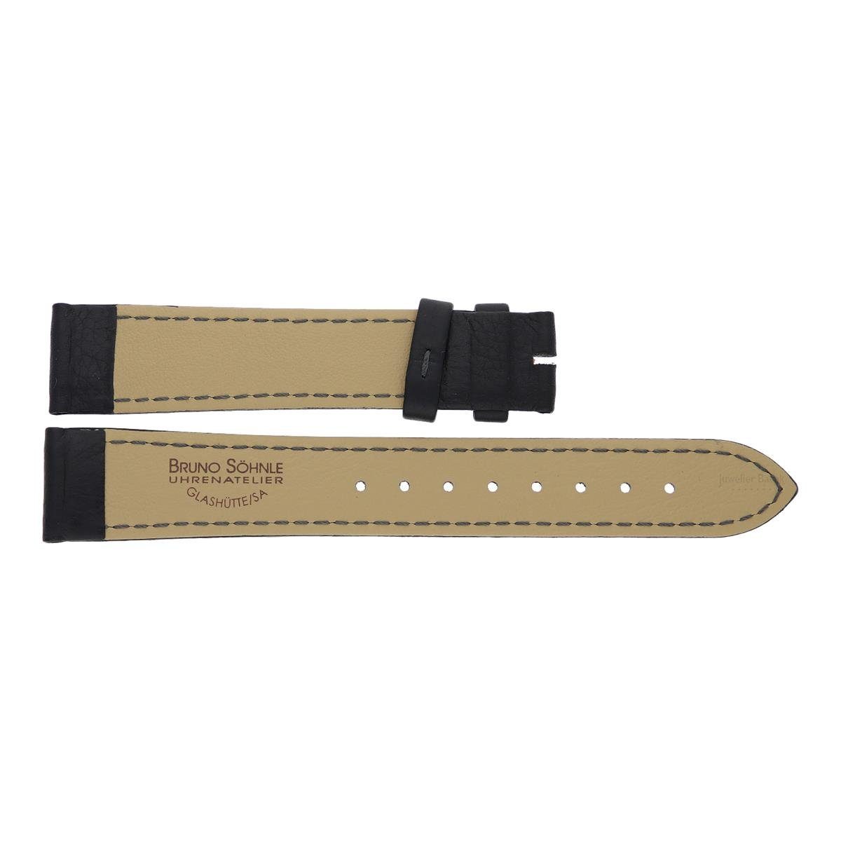 BRUNO SÖHNLE Uhrenarmband Bruno Söhnle Uhrenarmband 73-71135-818 Leder schwarz 18 mm