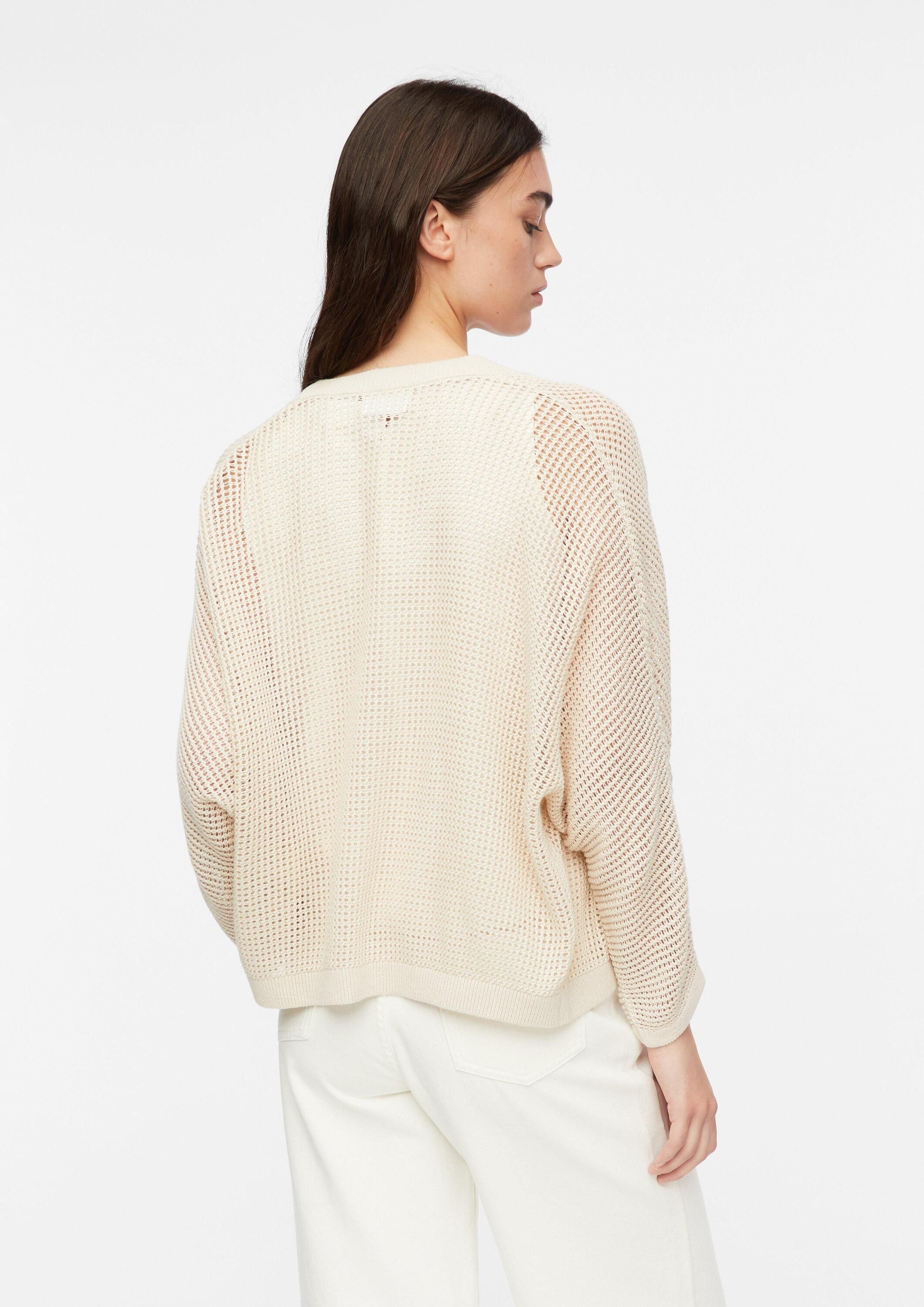 comma Cardigan Strickjacke Leichter Cardigan aus Ajourstrick